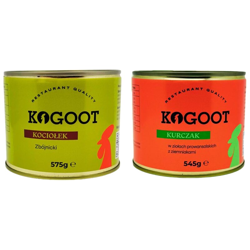 Kogoot Canned Food - Stew 575 g, Chicken in Provencal herbs 545 g
