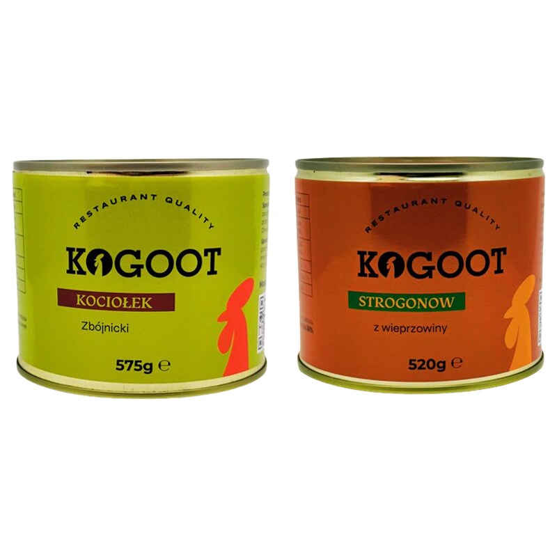 Kogoot Canned Food - Hunter's Stew 575 g, Stroganoff 520 g