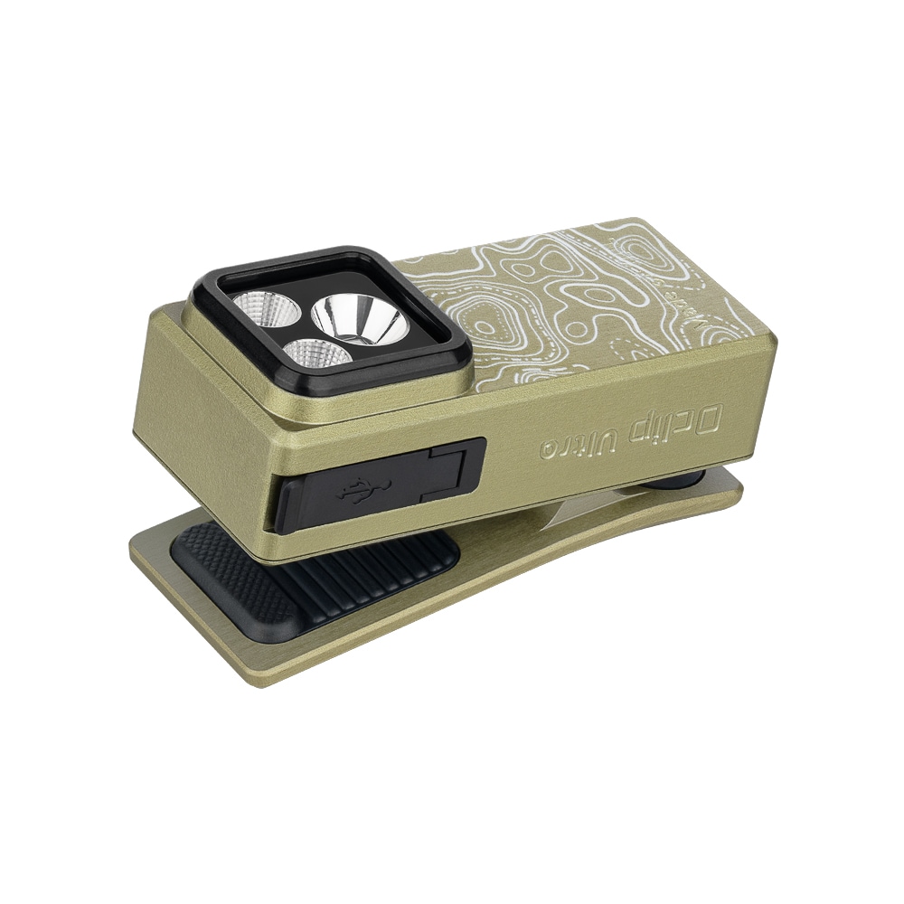 Olight Oclip Ultra Olive Topo Rechargeable Torch - 530 lumens