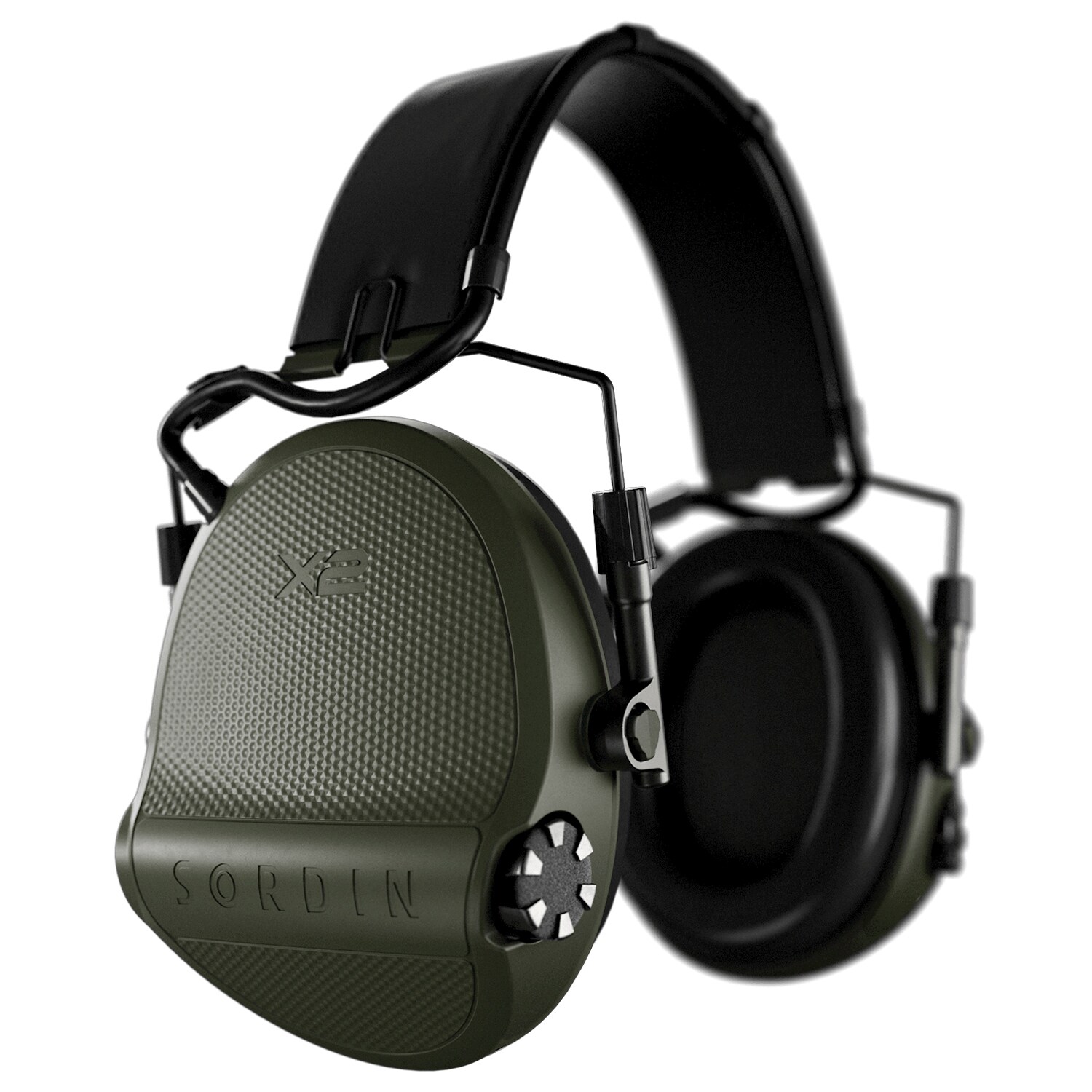 Sordin Supreme X2 Gel Headband Active Hearing Protectors – Green