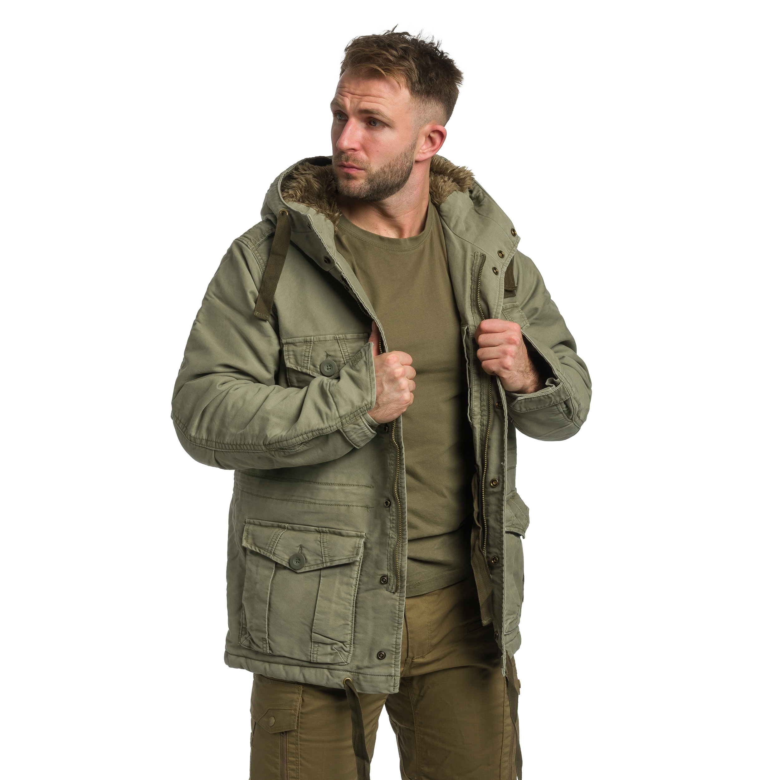 Brandit Respite Jacket - Olive