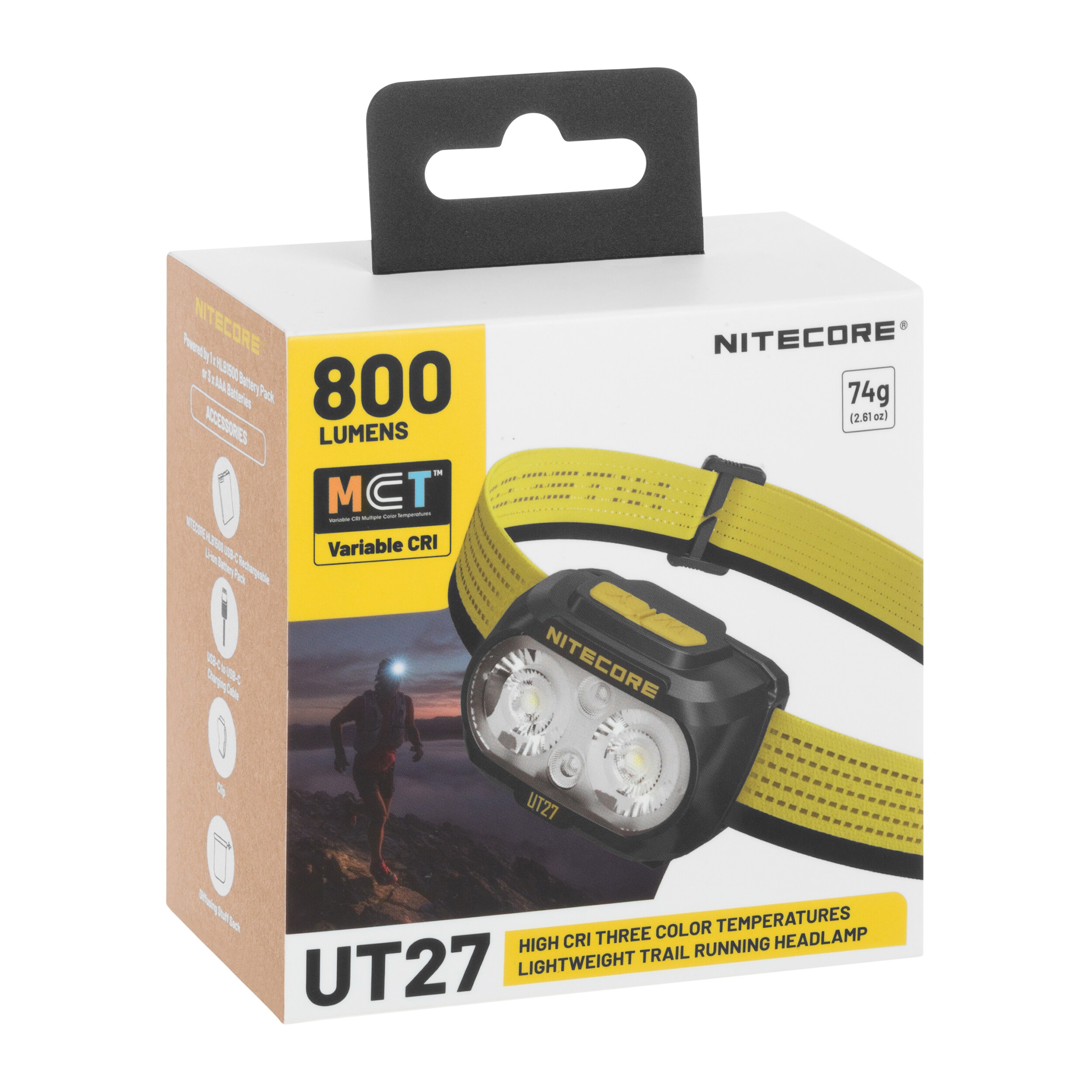 Nitecore UT27 Pro MTC Head Torch Black/Yellow - 800 lumens