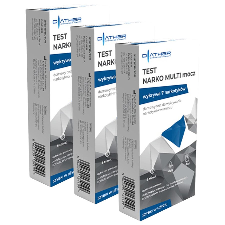 Diather Multi Multitest Urine Drug Test - 7 substances - 3 pcs.