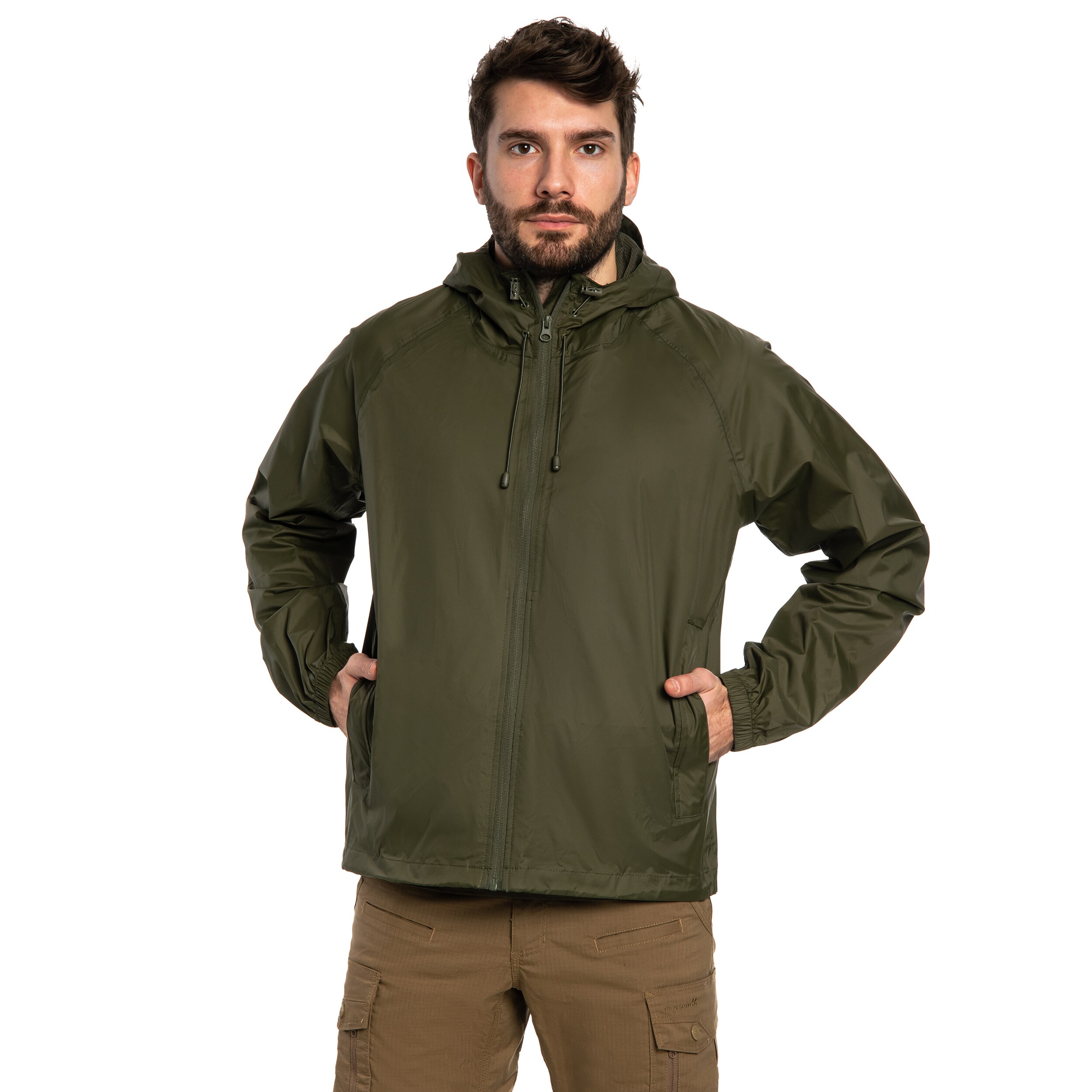 Mil-Tec Wet Weather Jacket Quickpack Jacket - Olive Drab