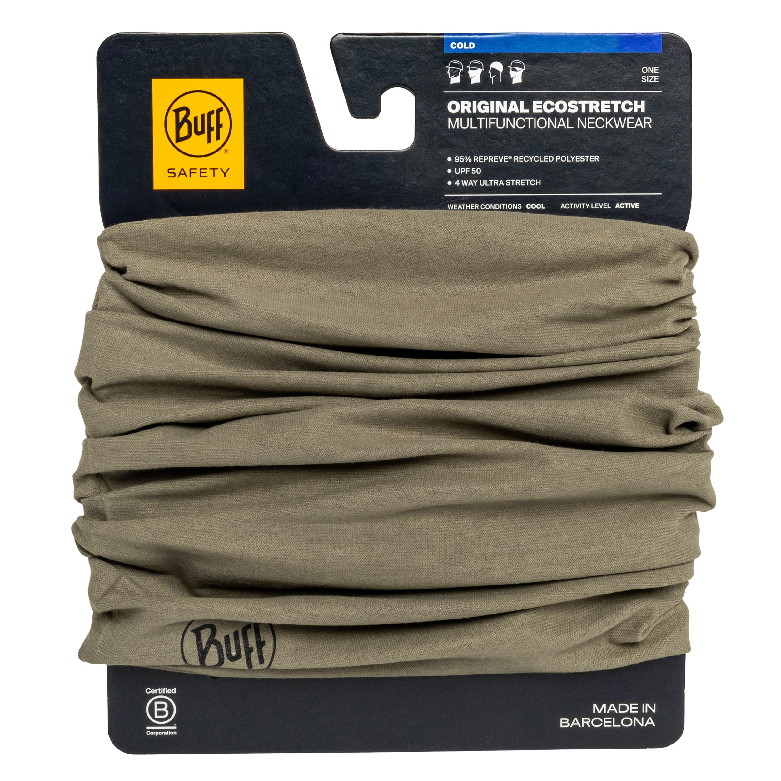 Buff Safety Original Ecostretch Scarf - Stone Grey Olive