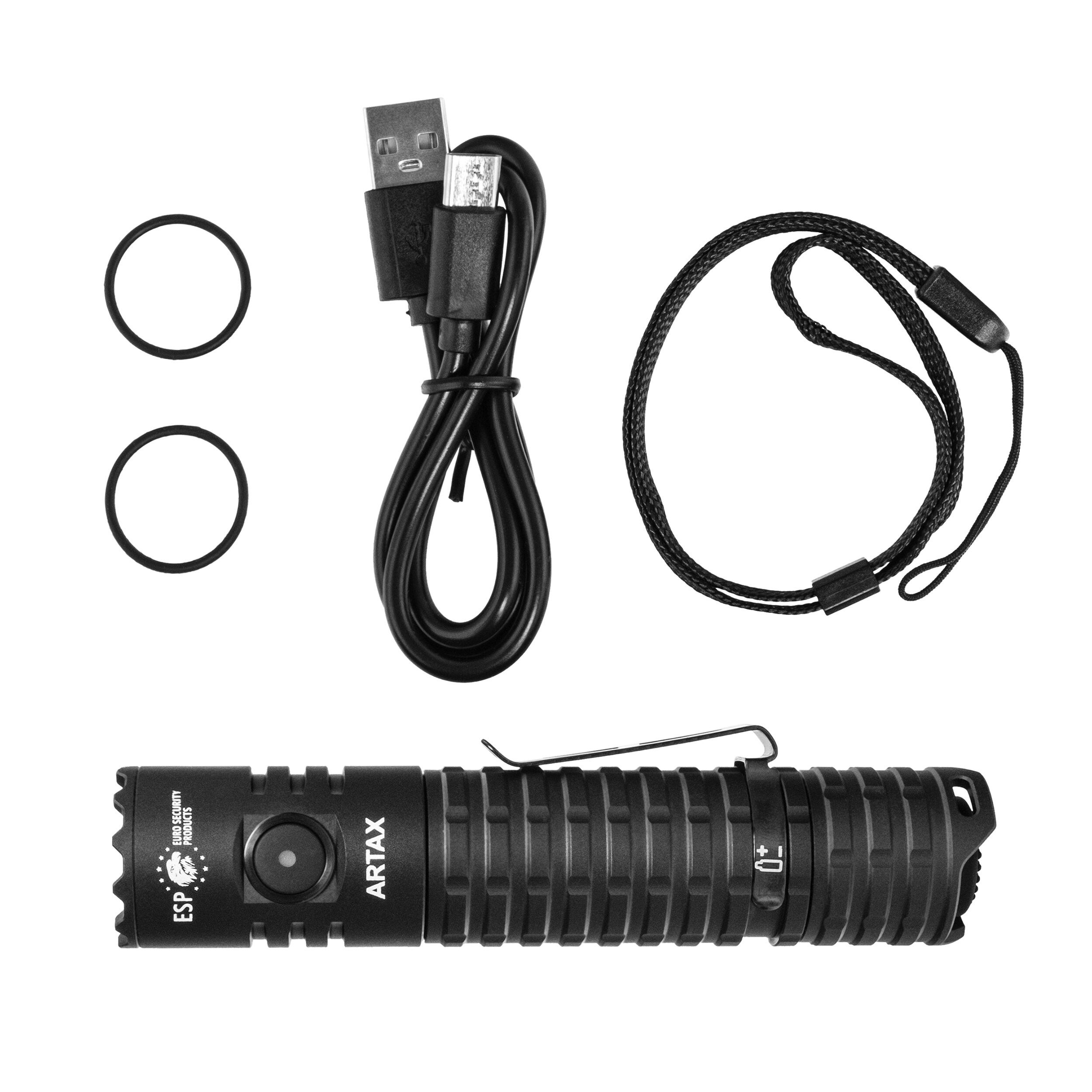 ESP Artax Tactical Flashlight Black - 1900 lumens