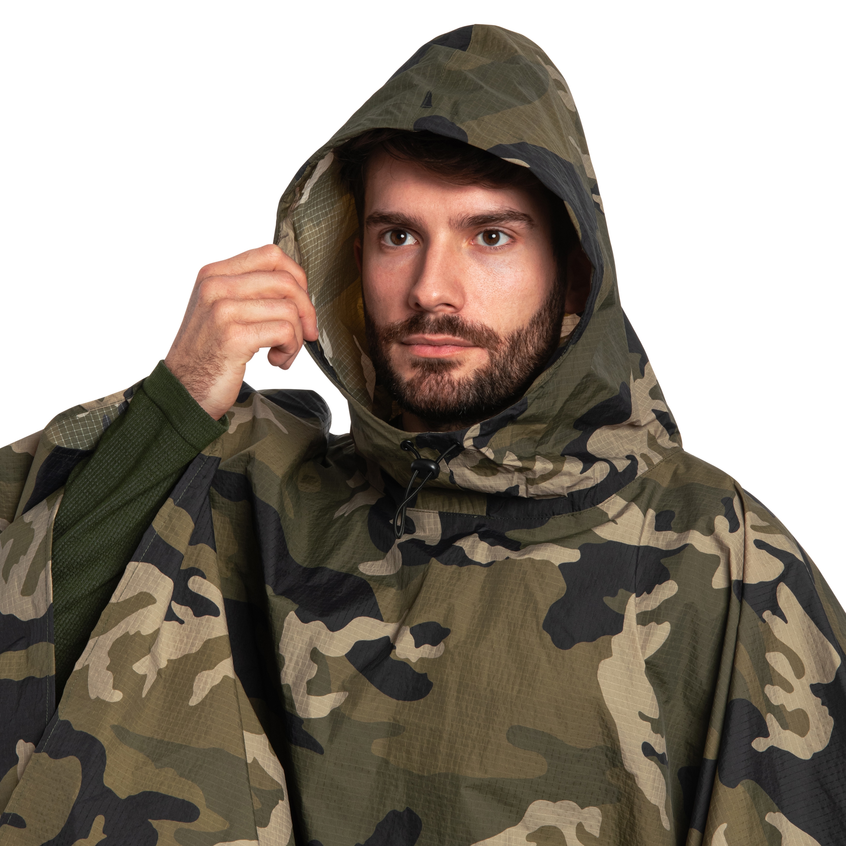 Alpha Industries Packable Rain Cape Poncho - US Woodland