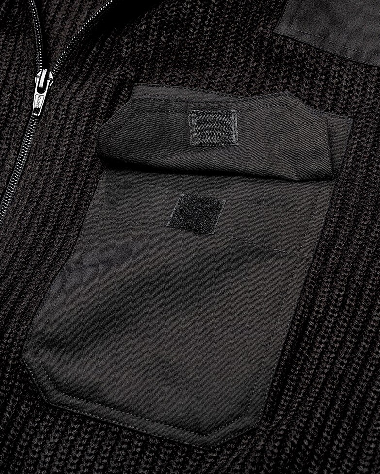 Brandit BW Cardigan Sweater - Black