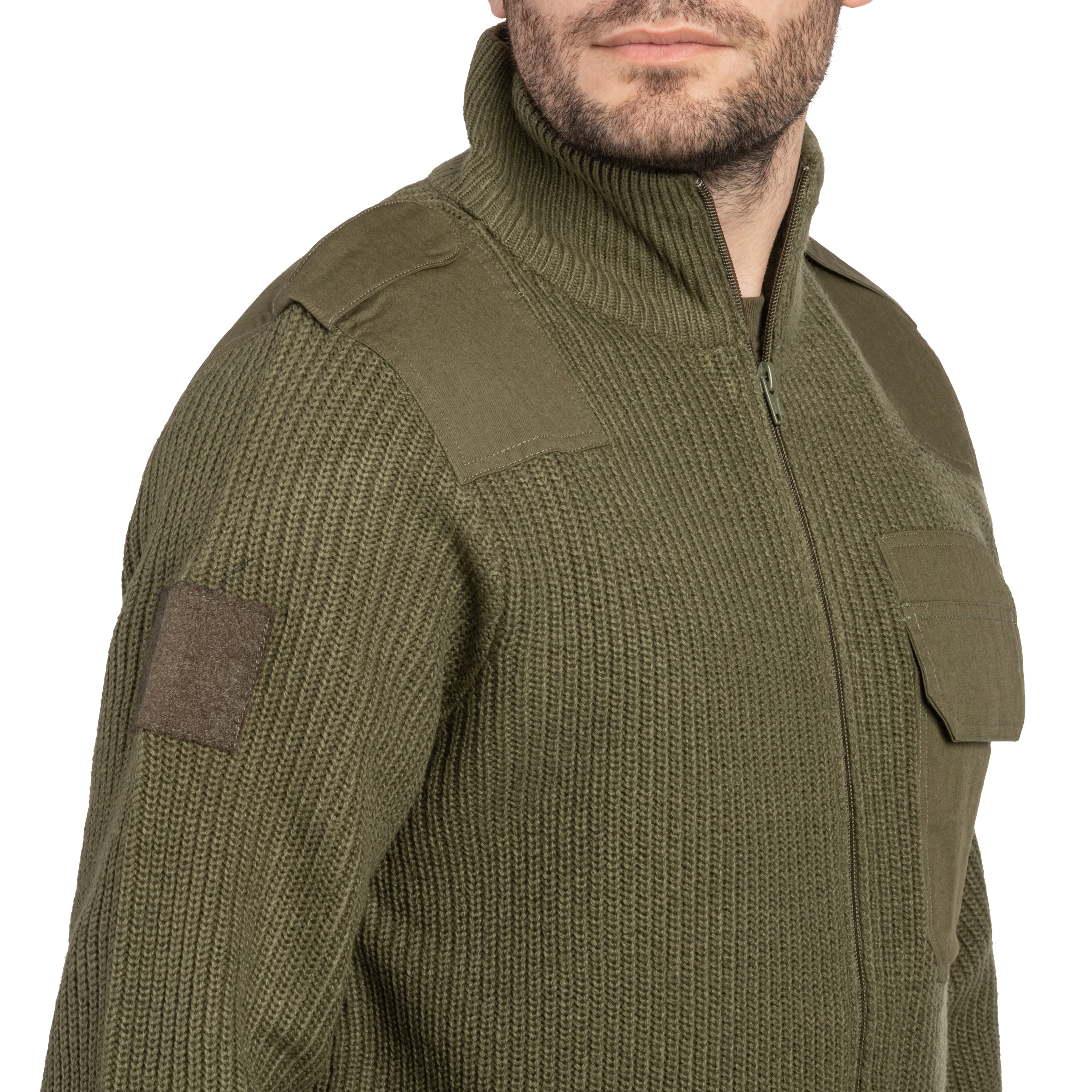 Brandit BW Cardigan Sweater - Olive