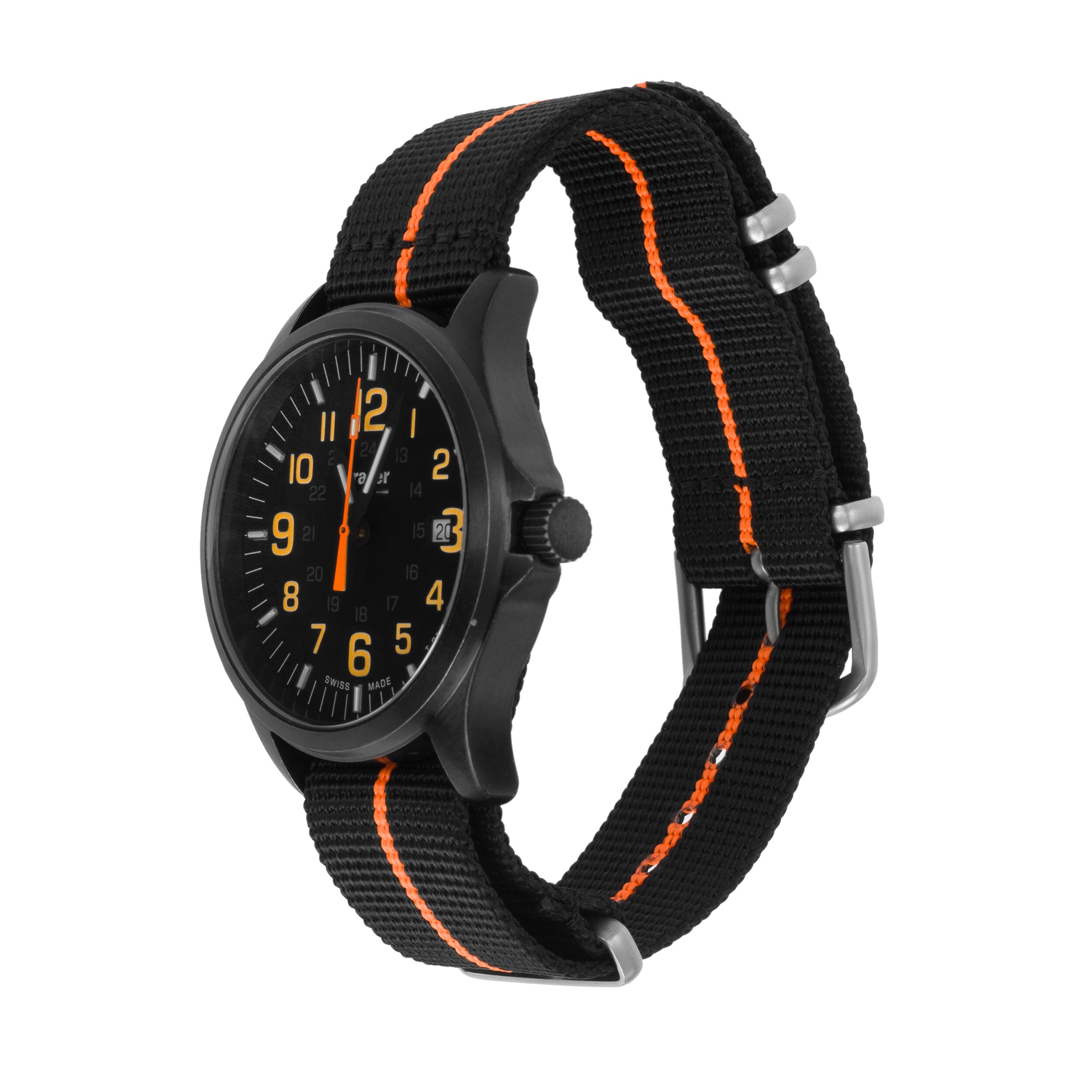Traser P67 Officer Pro GunMetal TS Watch - Black/Orange