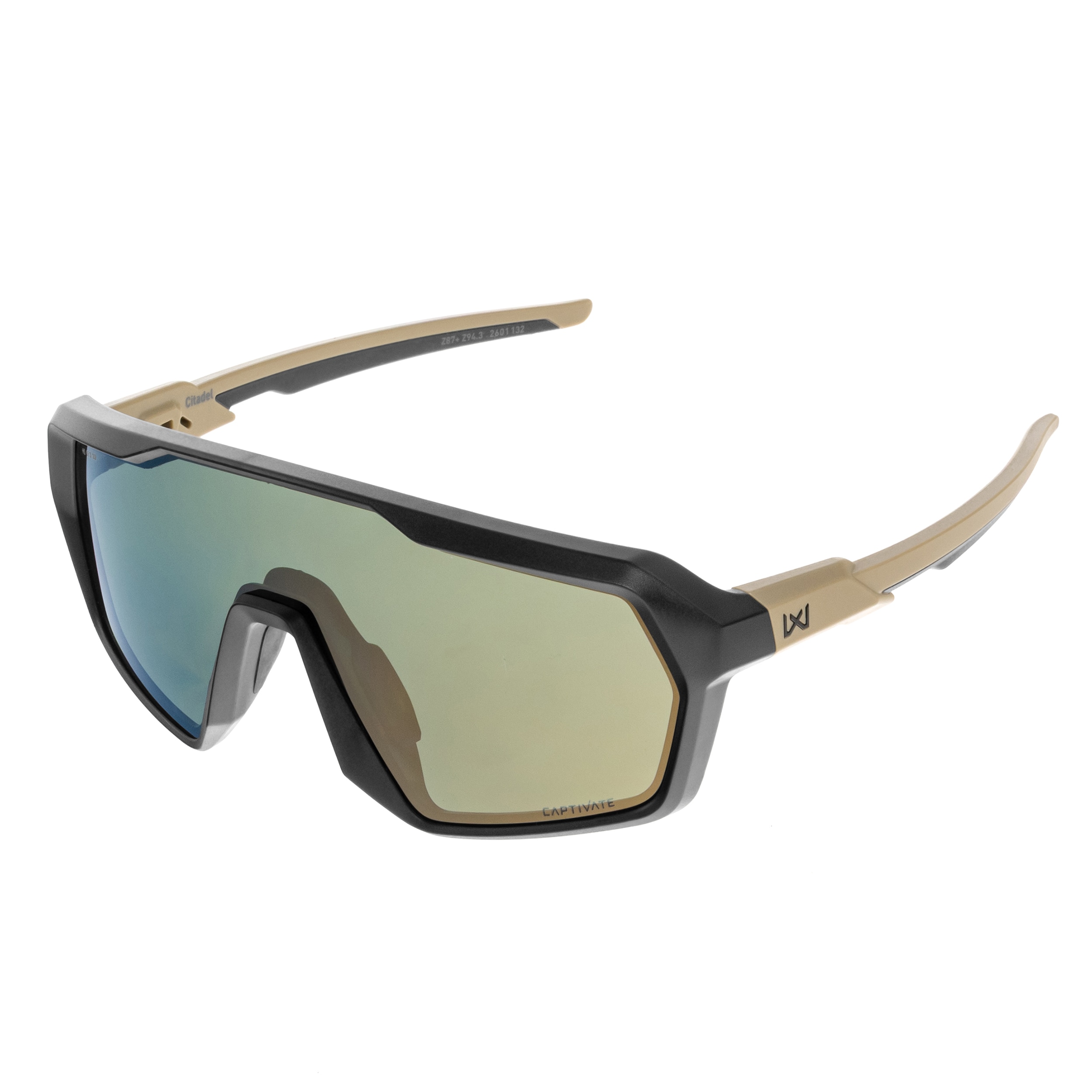 Wiley X Citadel Tactical Glasses - Captivate Tungsten/Matte Black Tan