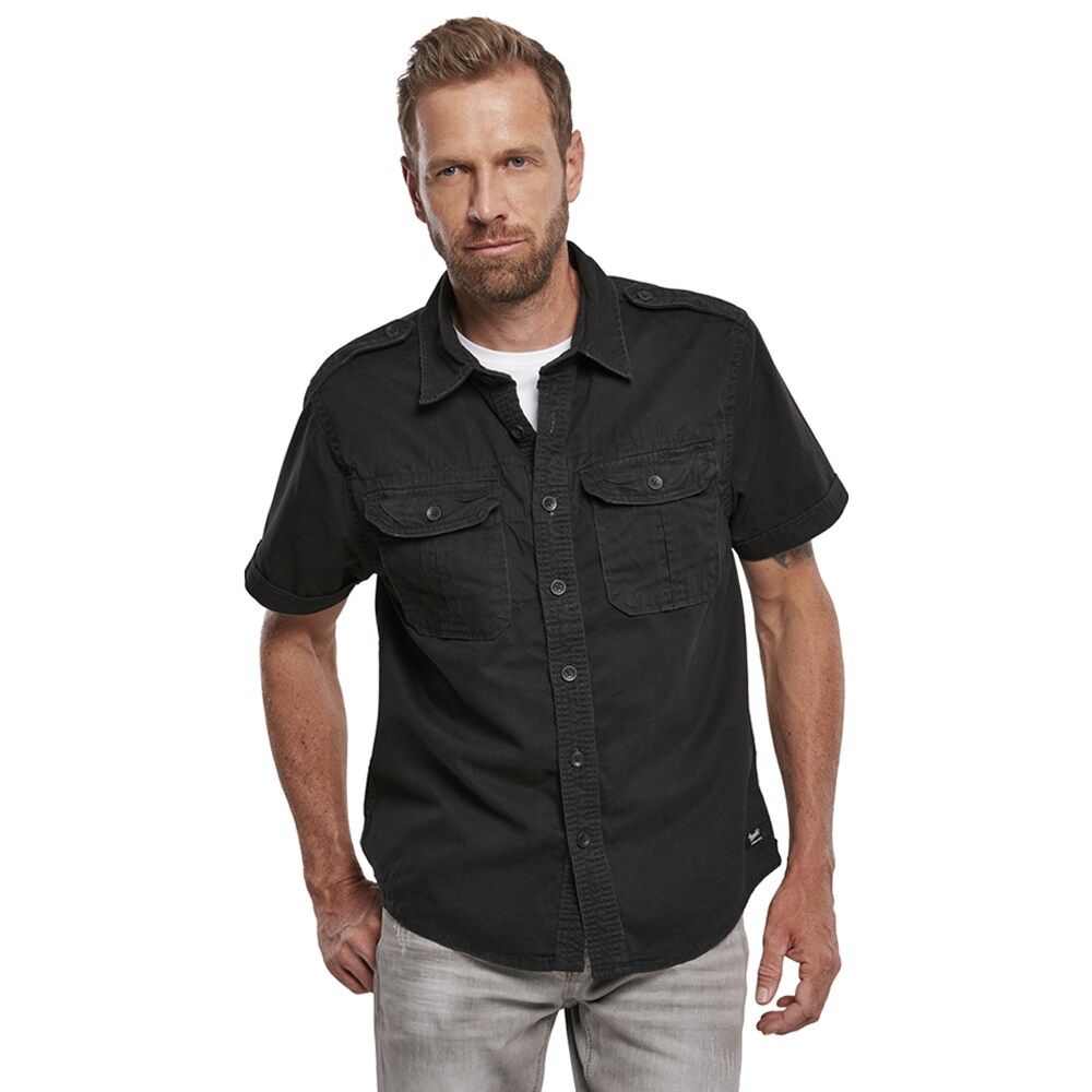 Brandit Vintage Short Sleeve Shirt - Black