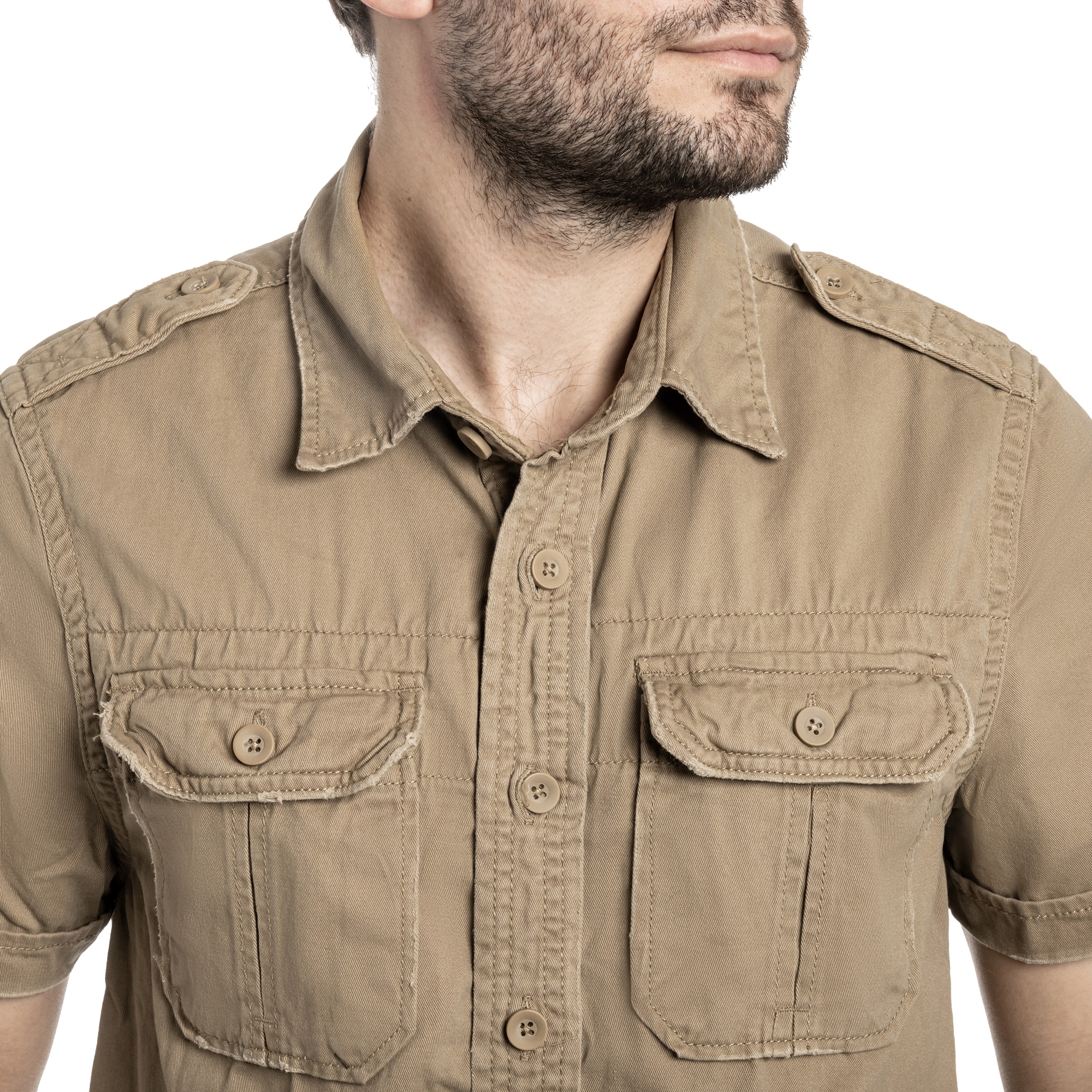 Brandit Vintage Short Sleeve Shirt - Camel