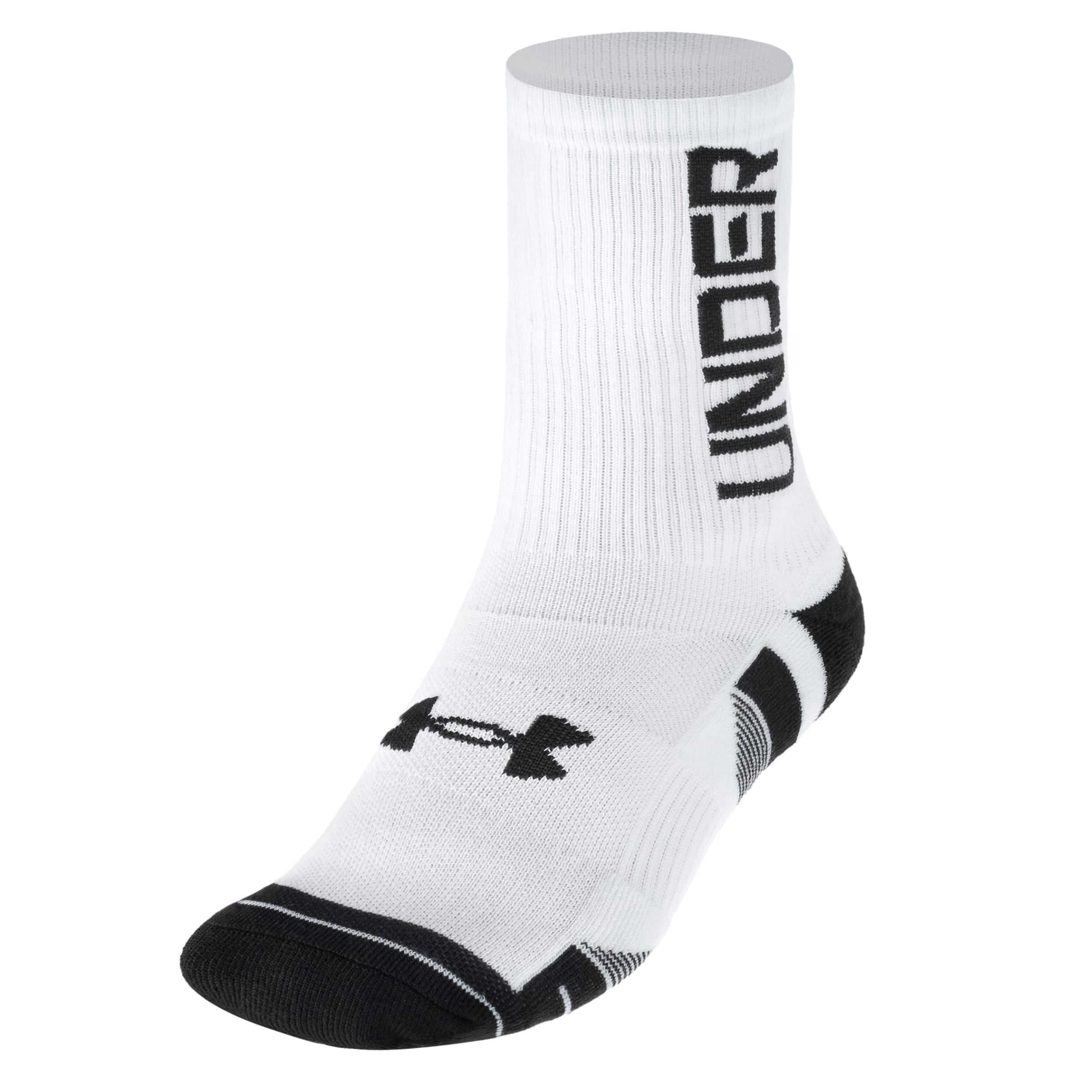 Under Armour Performance Tech Socks White/Black - 3 pairs