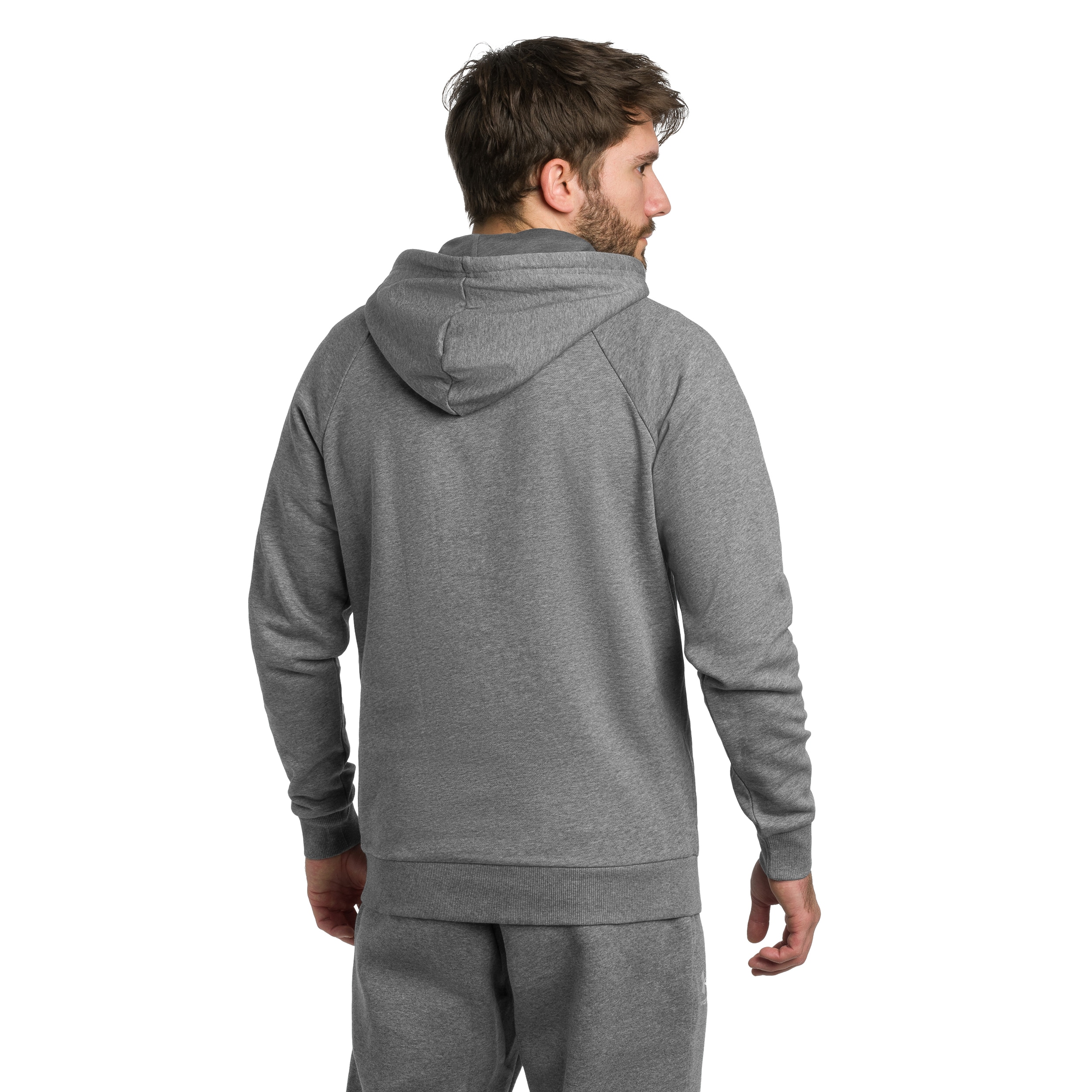 Under Armour Rival Fleece Logo Sweatshirt - Castlerock Light Heather/White