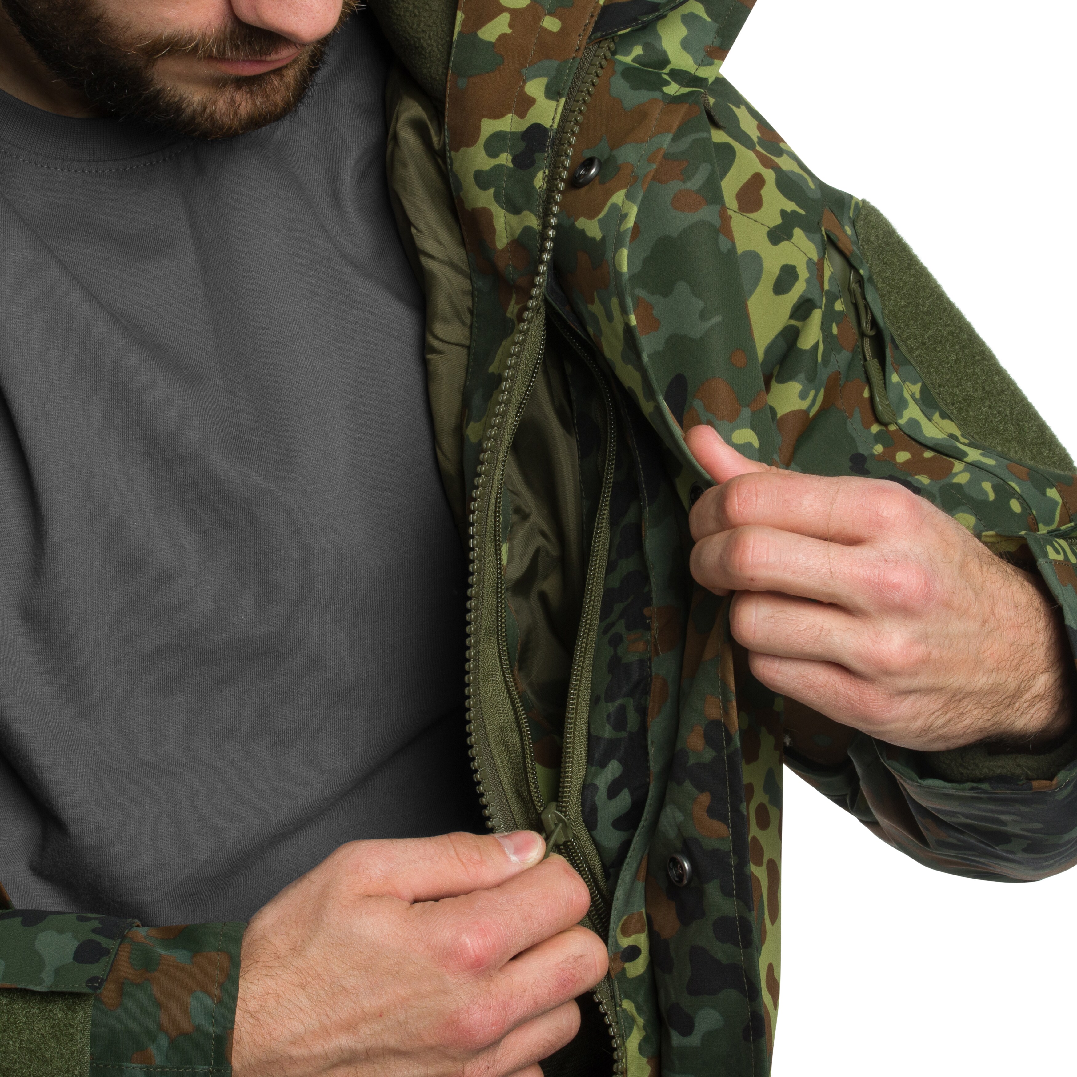 Mil-Tec ECWCS Wet Weather Gen. II Jacket with liner - Flecktarn