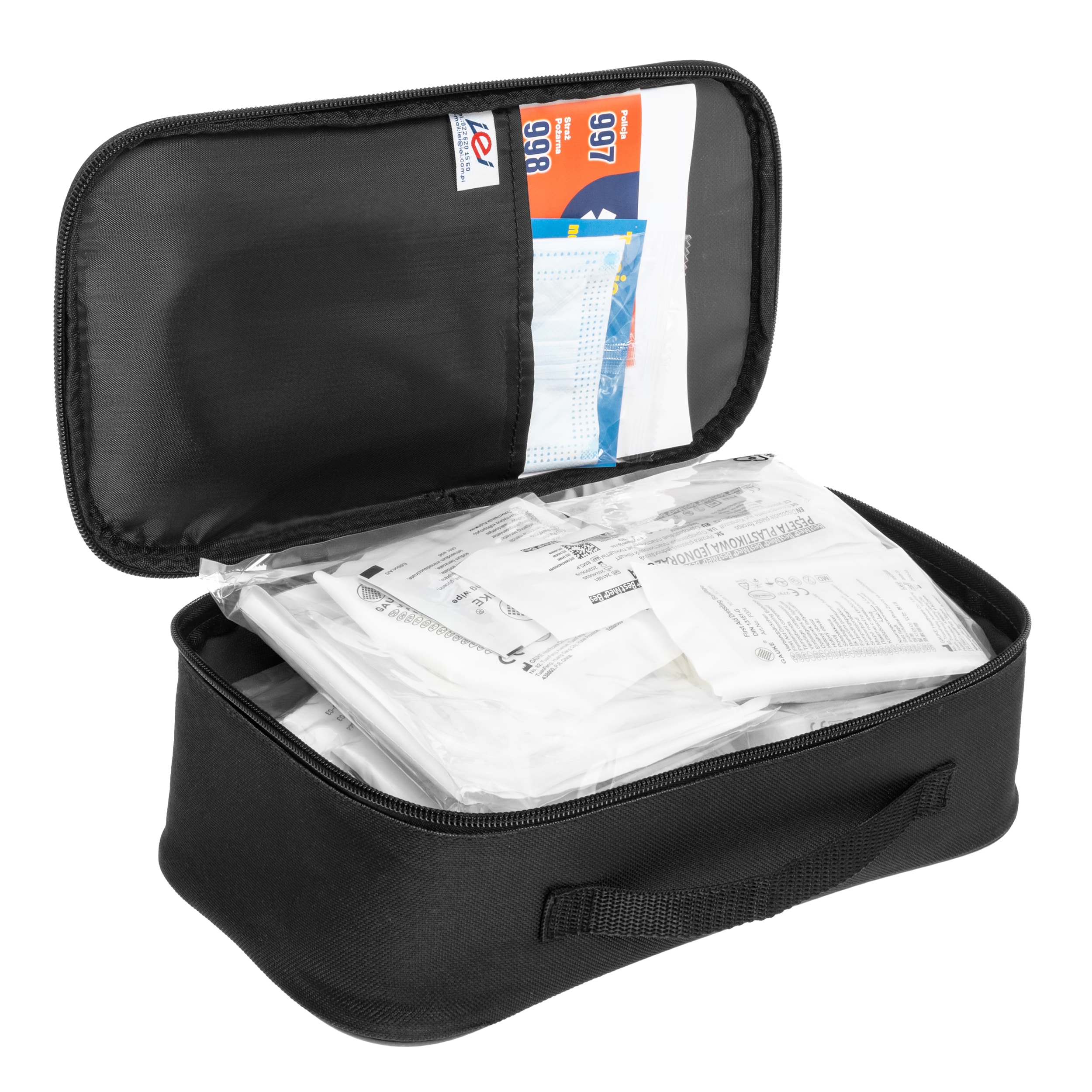 IEI Car First Aid Kit with equipment - Black