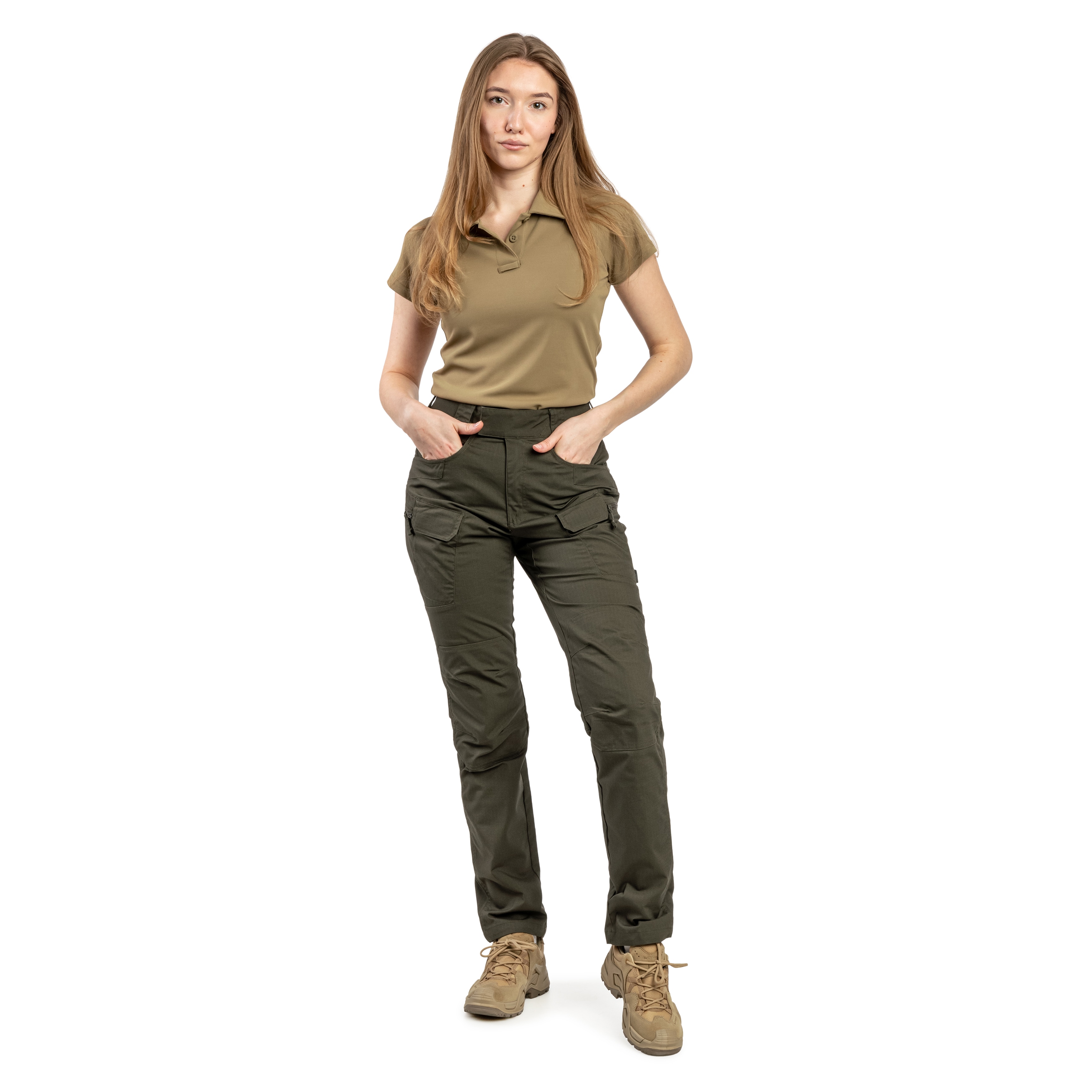 Helikon-Tex UTP PolyCotton Stretch Rip-Stop Women's Trousers - Taiga Green