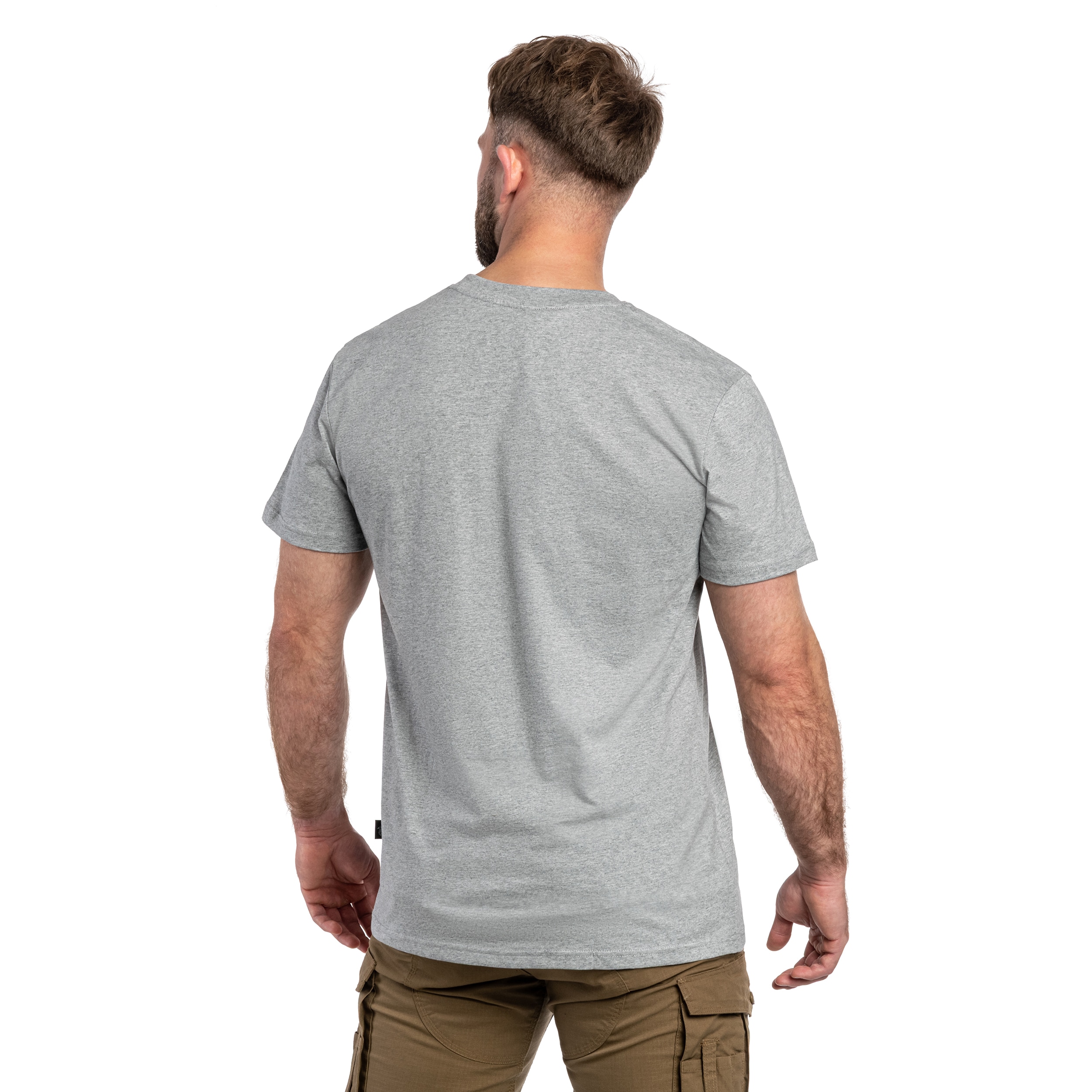 Helikon-Tex T-Shirt - Mid Grey Melange/6 Color Desert Pocket