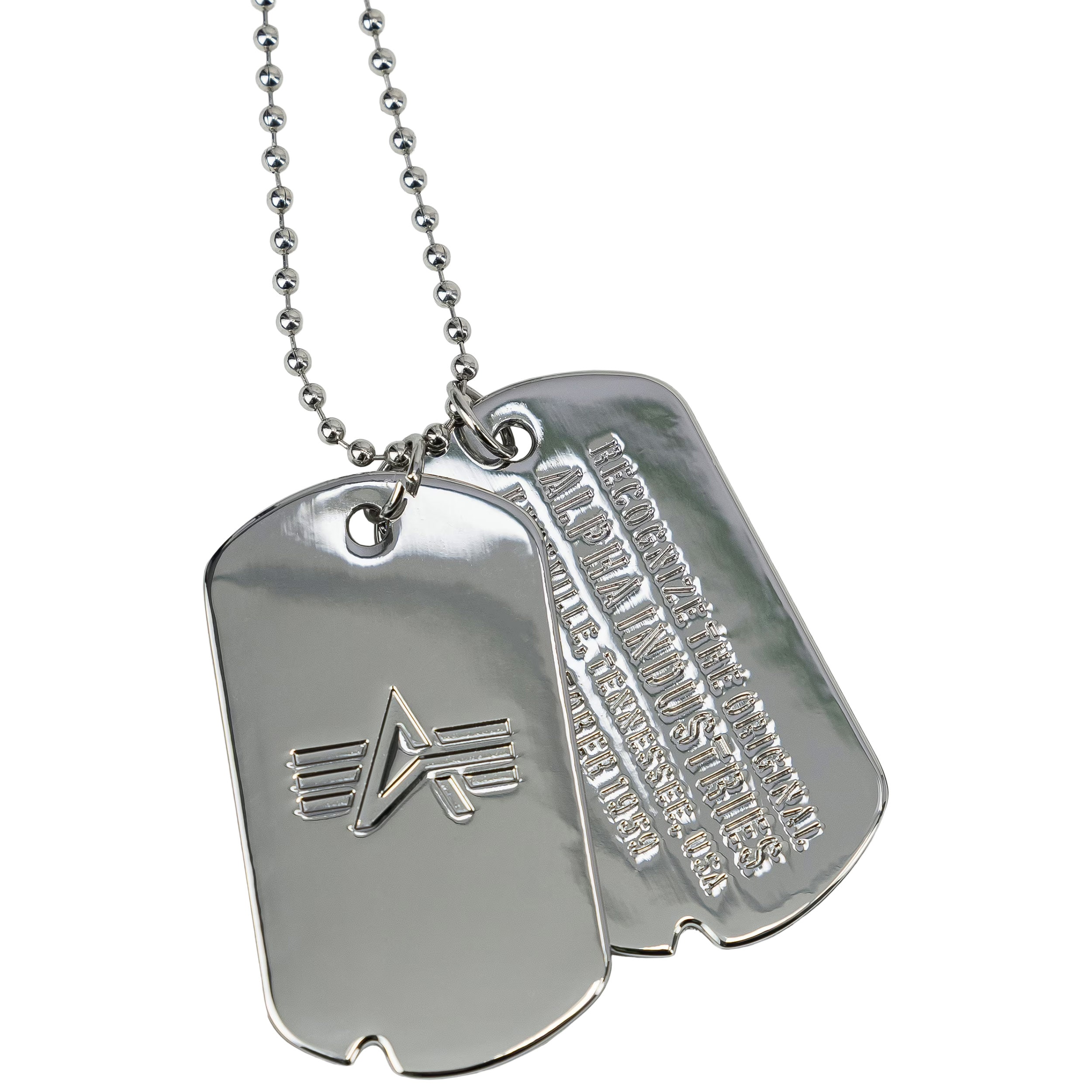 Alpha Industries Dog Tag Necklace - Silver