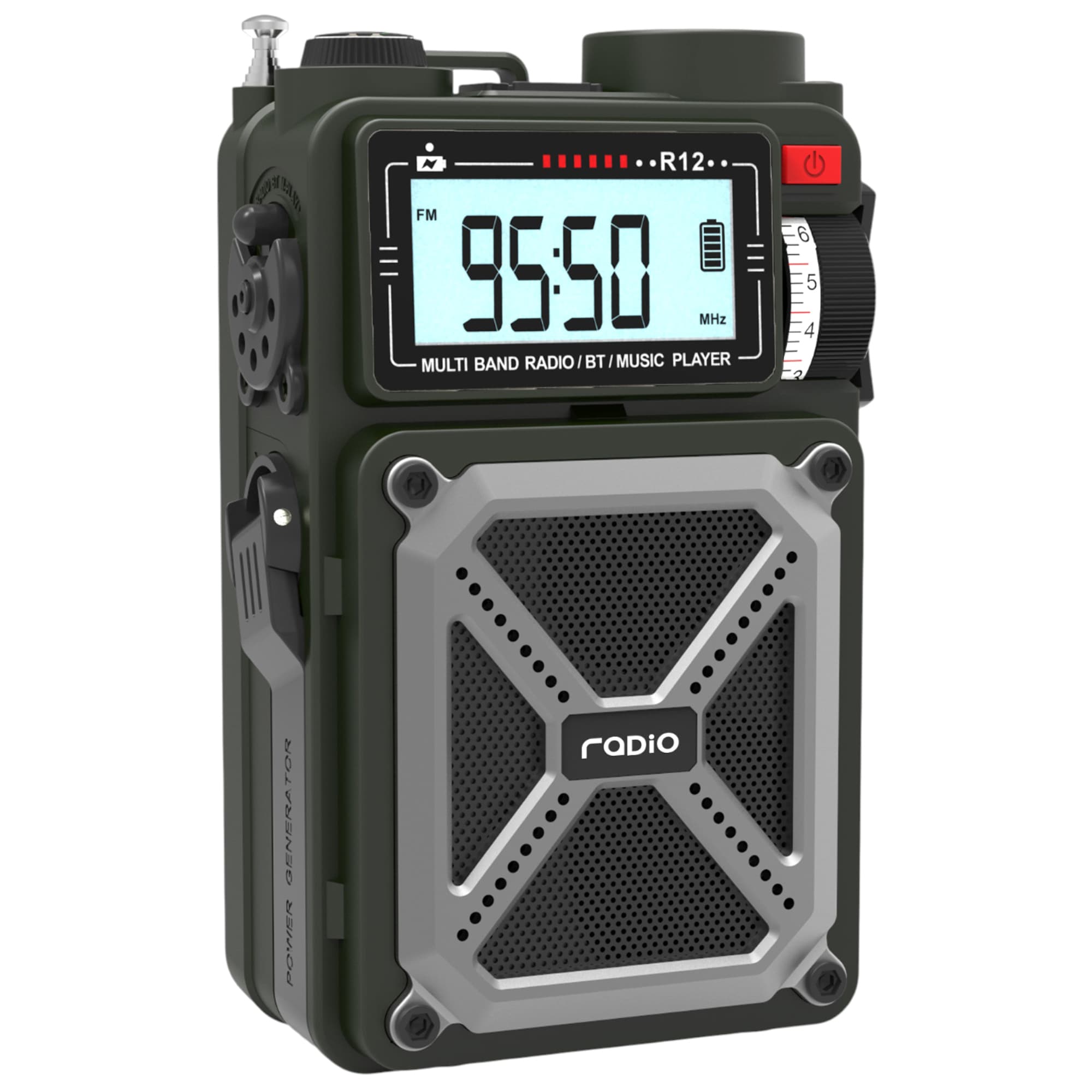 JB Tacticals R12 Emergency Radio - Green
