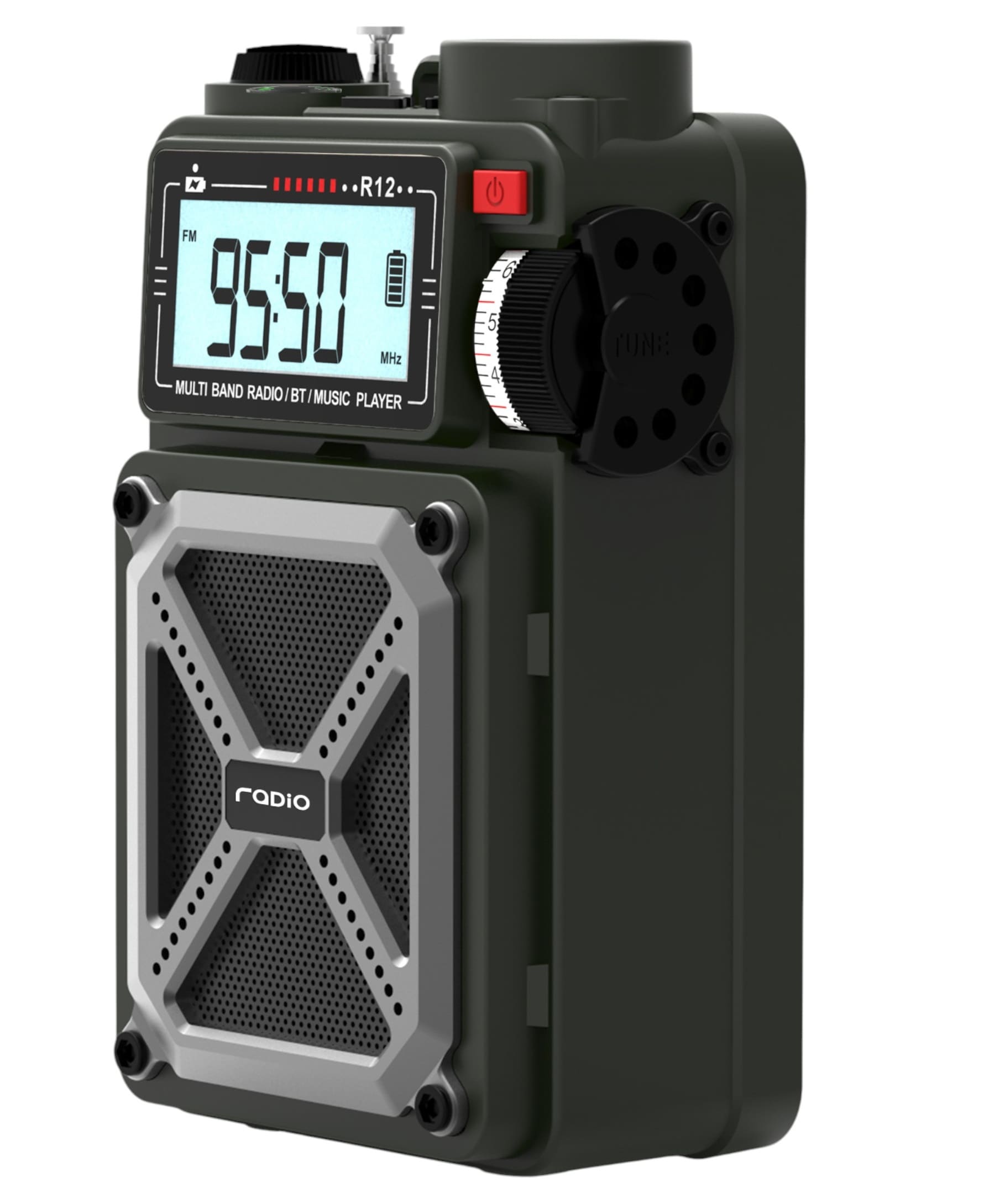 JB Tacticals R12 Emergency Radio - Green
