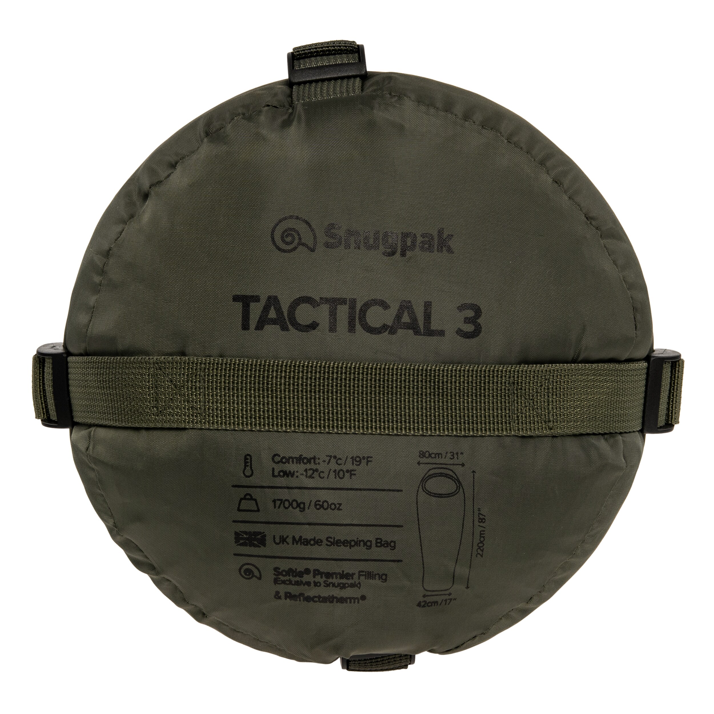 Snugpak Tactical 3 Sleeping Bag Olive - left