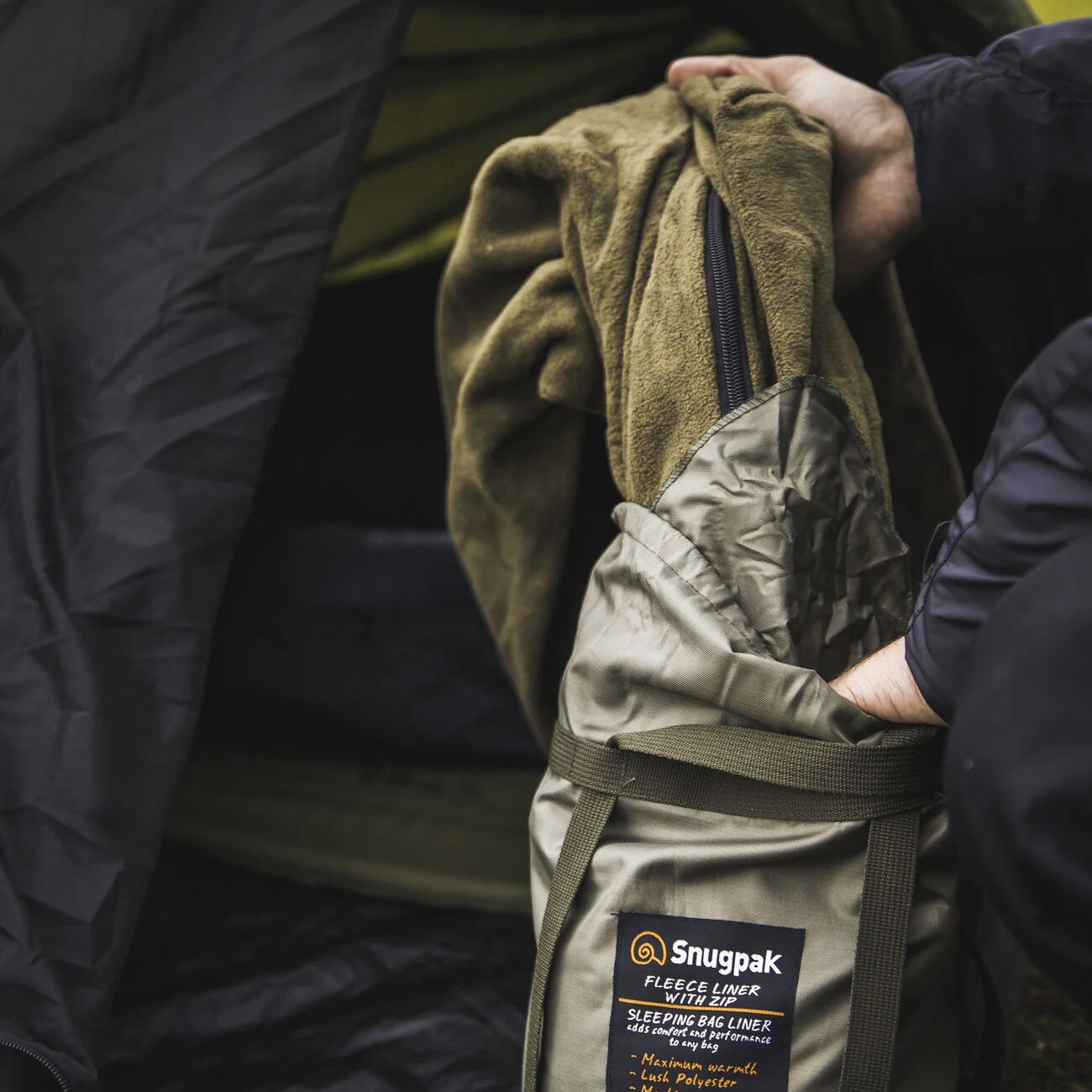 Snugpak Fleece Liner Zipper - Olive