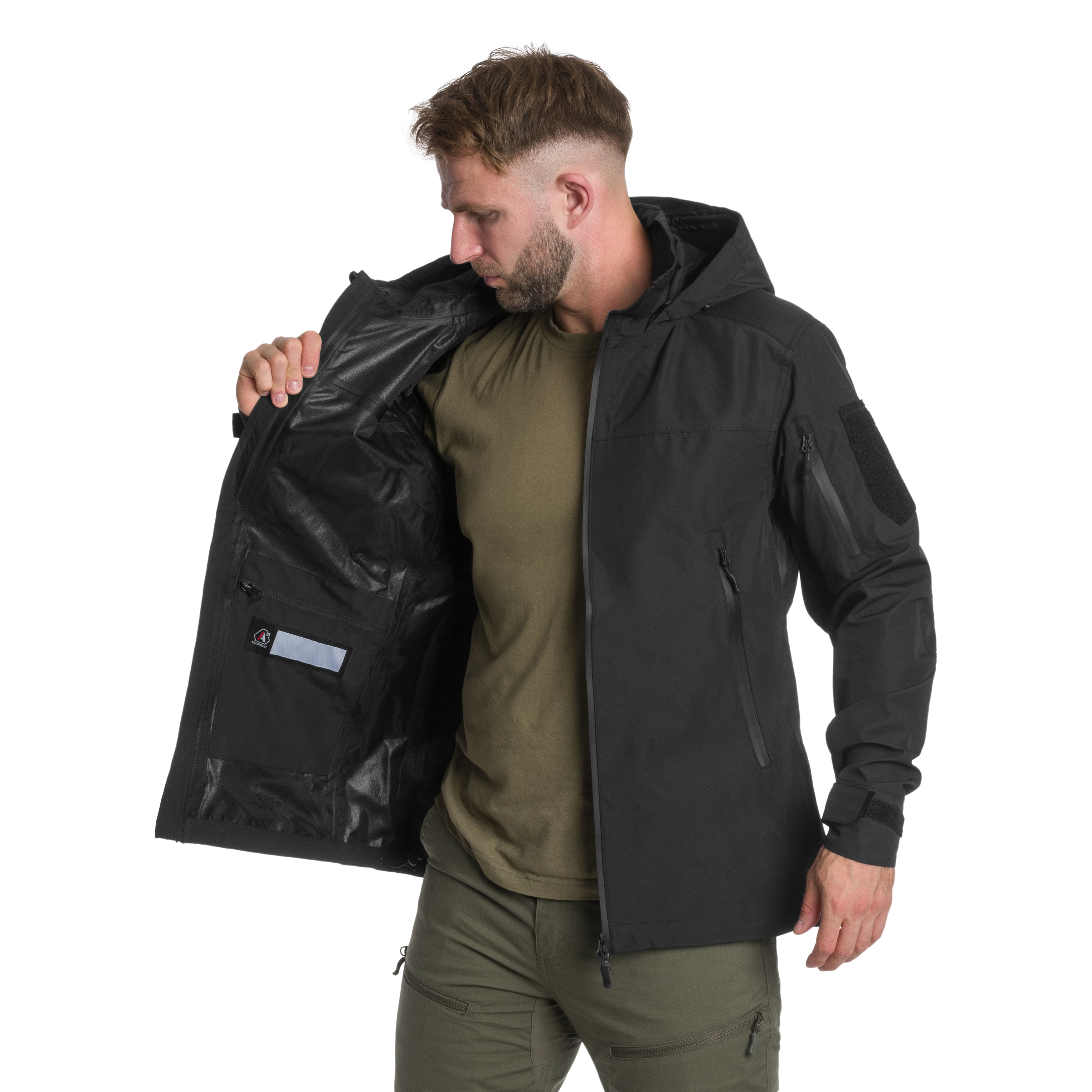 A10 Equipment Fighter Hardshell Parka Jacket - Black