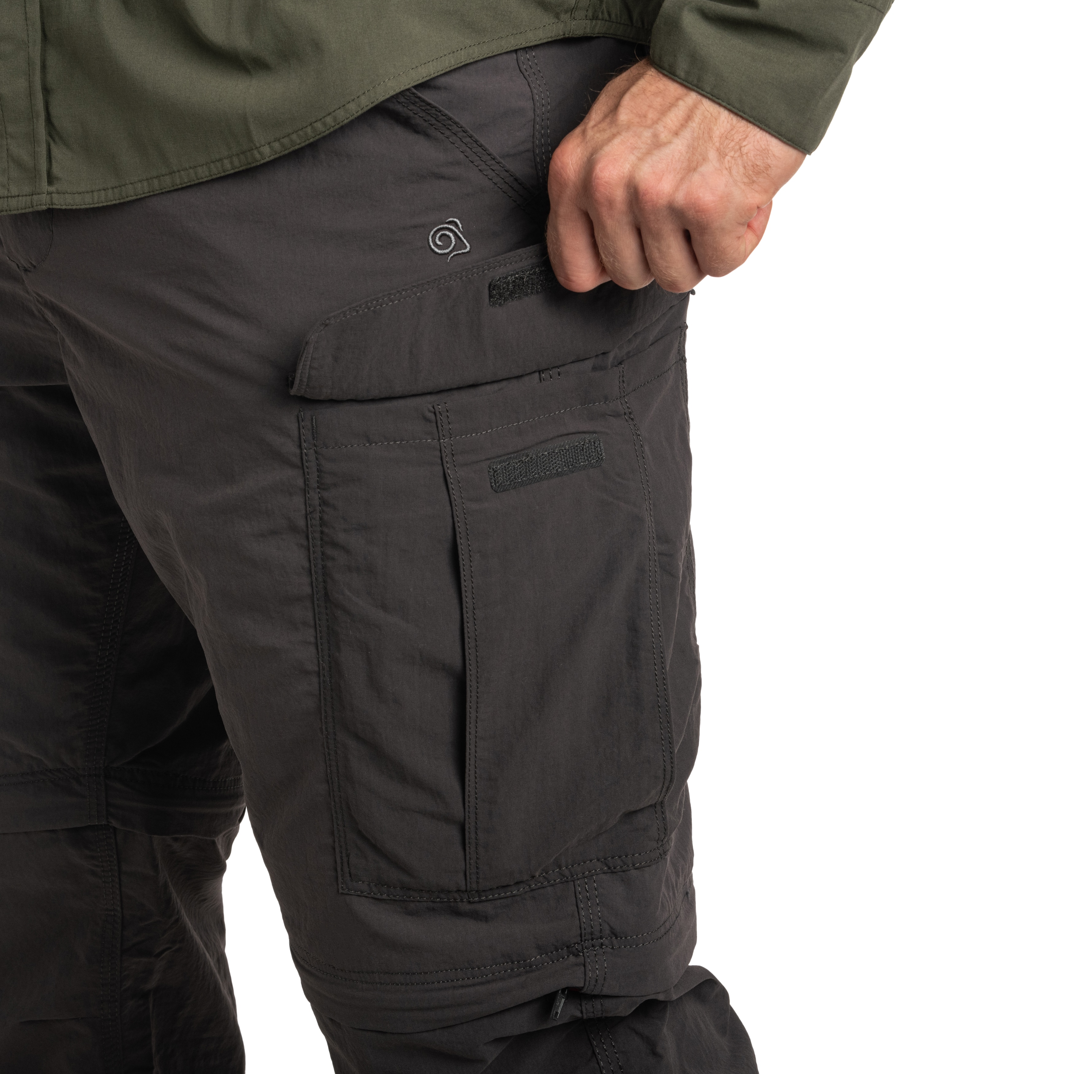 Craghoppers NosiLife Convertible Cargo III Pants - Black Pepper