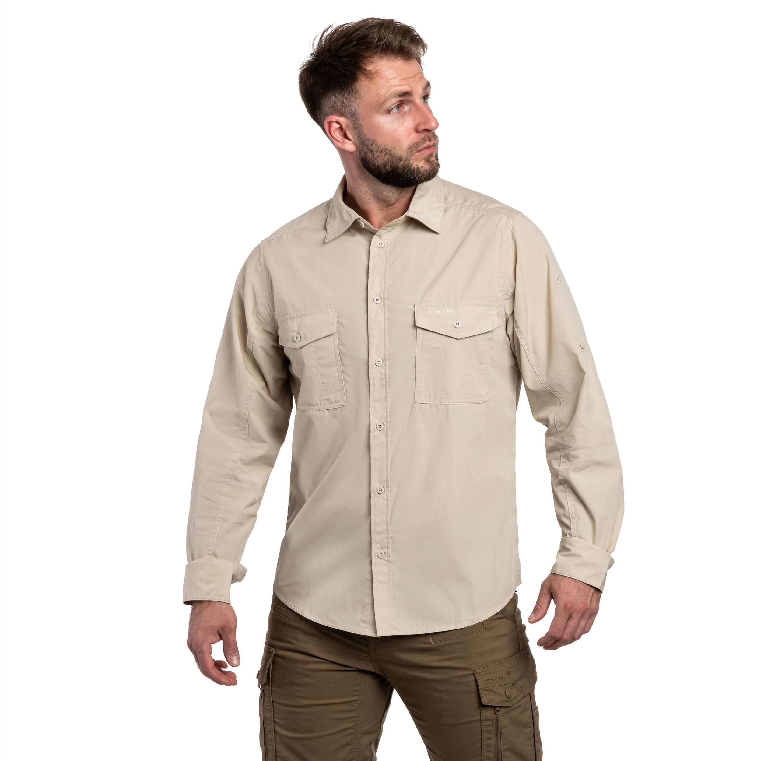 Craghoppers Kiwi II Long Sleeved Shirt - Oatmeal