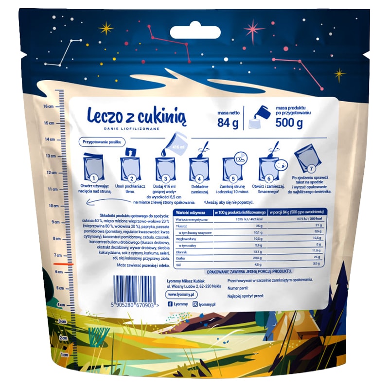 Lyommy Freeze-dried Food Lecho with courgette 84 g/380 kcal