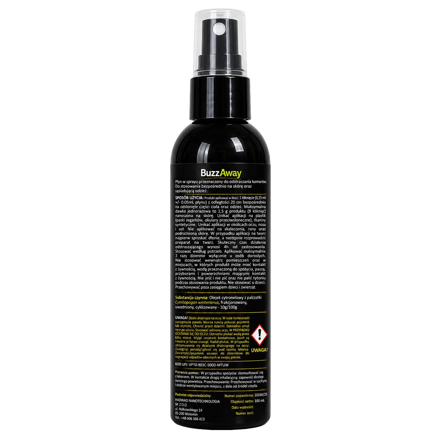 Hadwao BuzzAway Mosquito Repellent Spray - 100 ml