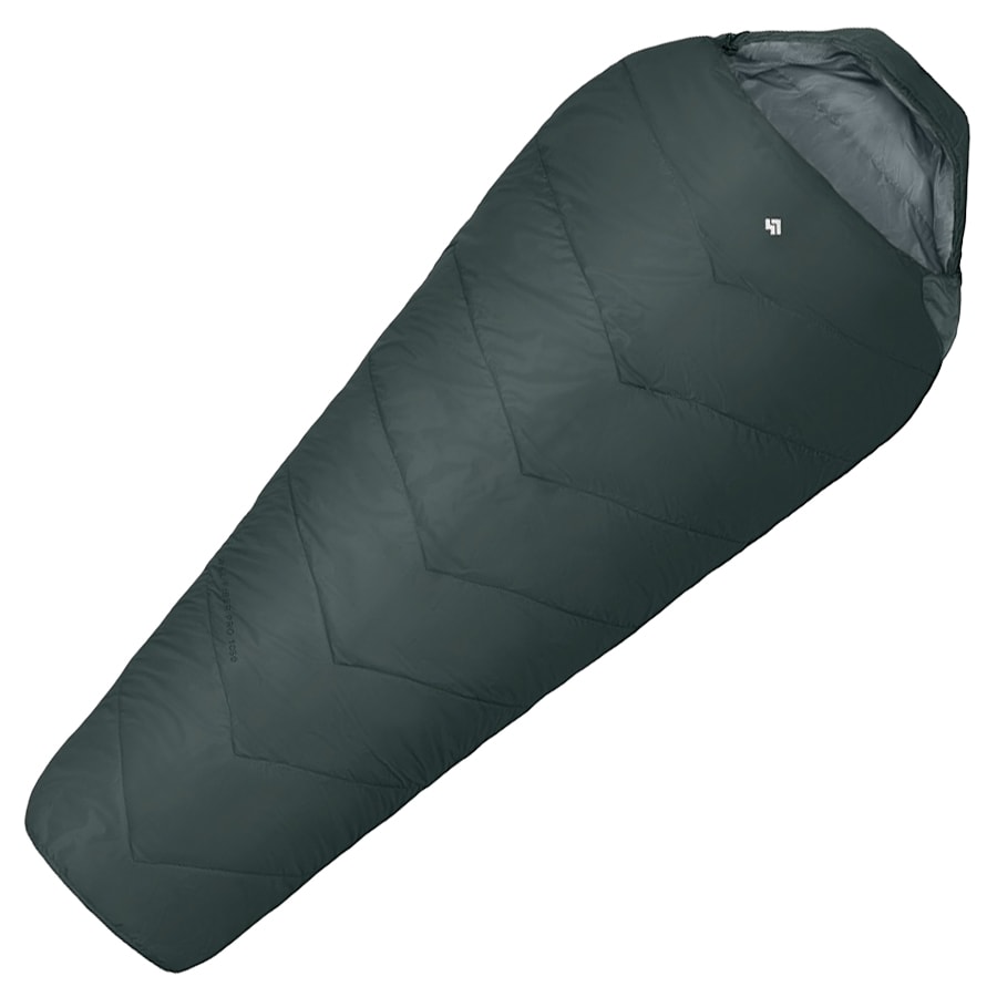 Alpinus Wide & Long Fiber Pro 1100 Sleeping Bag Pine Green - right