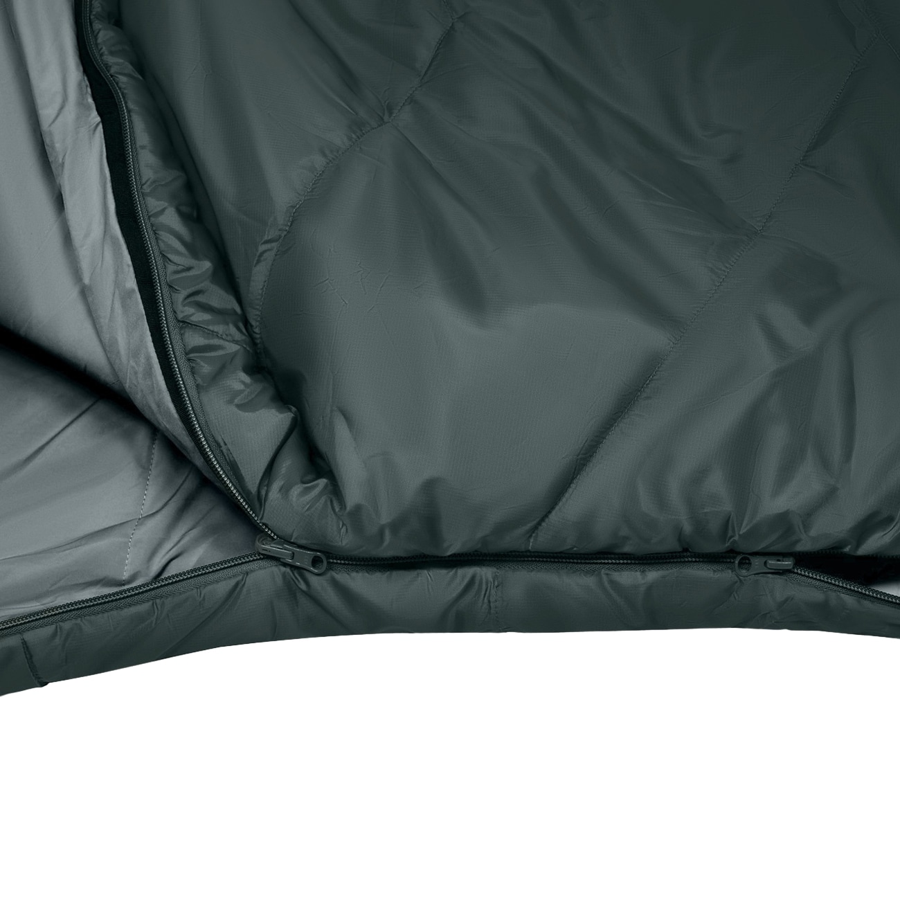 Alpinus Wide & Long Fiber Pro 1100 Sleeping Bag Pine Green - right