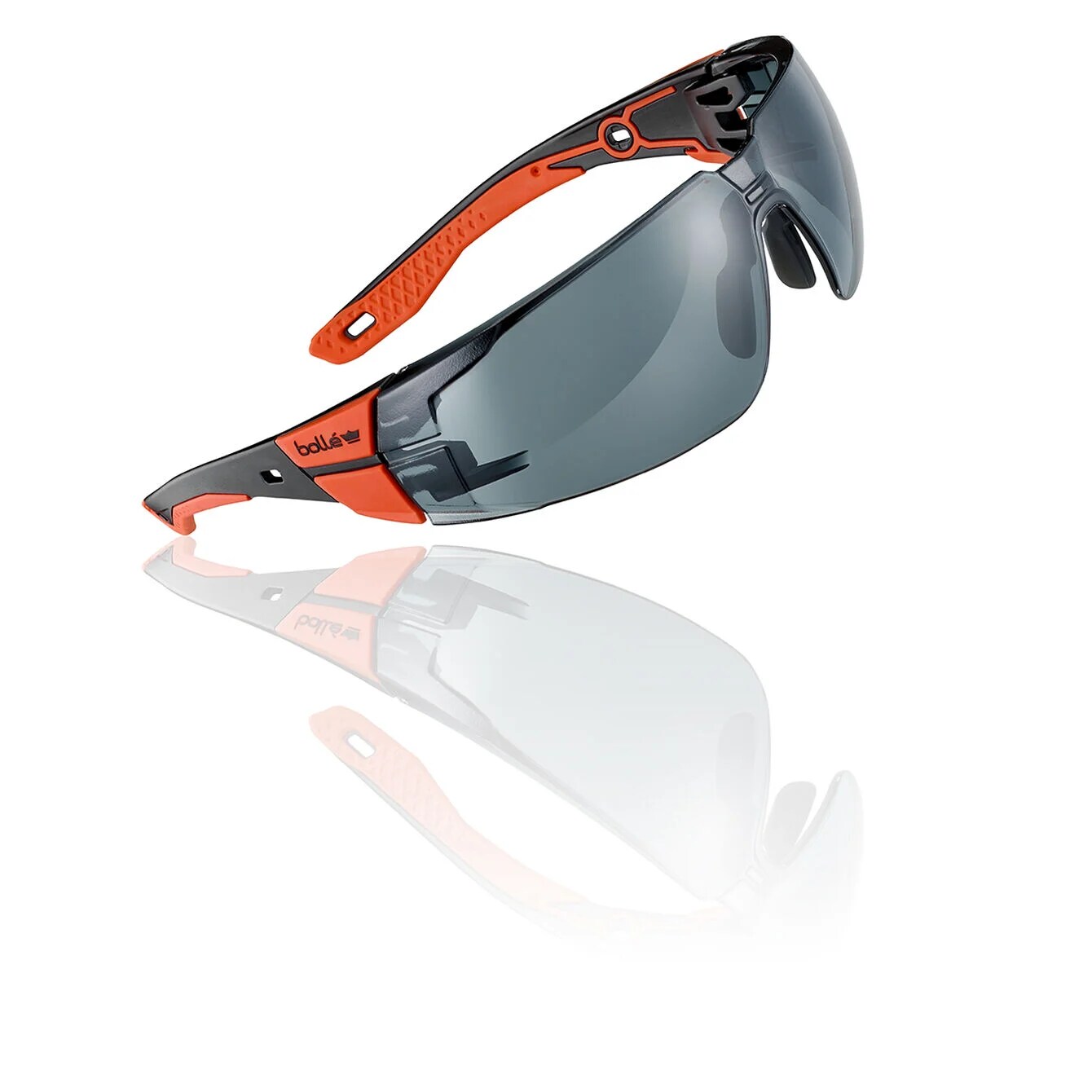 Bolle Rush+ 2.0 Medium/Large Tactical Glasses - Red/Smoke