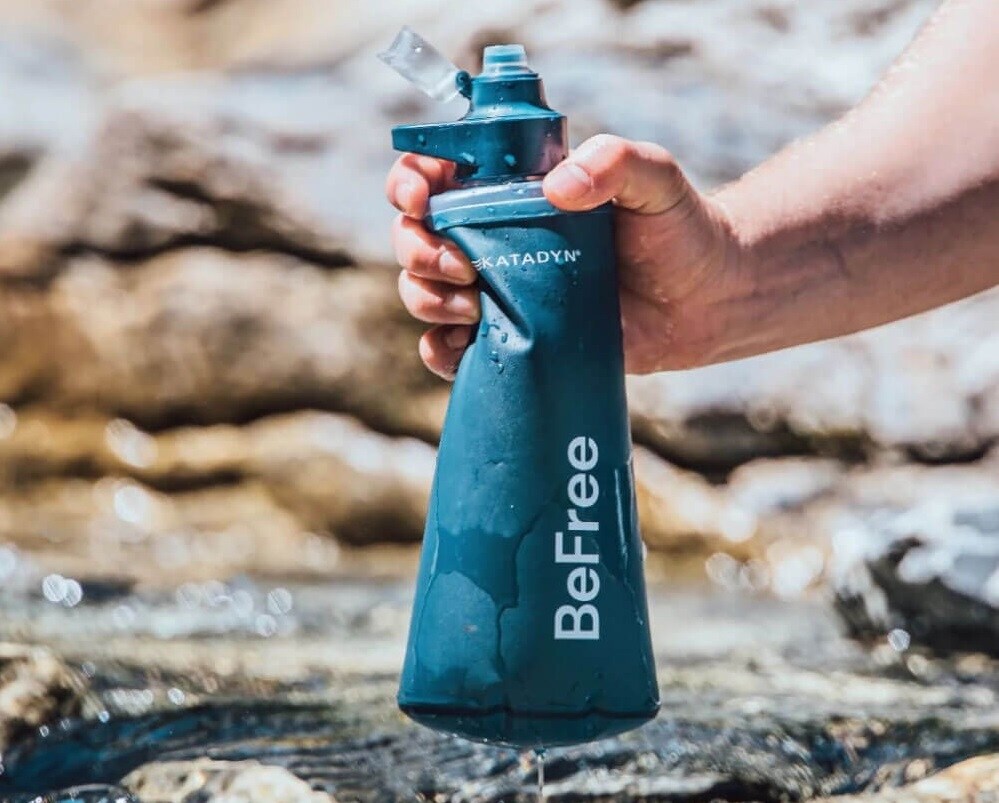 Katadyn BeFree AC Filter Roll-Up Bottle 1 l - Slate Blue