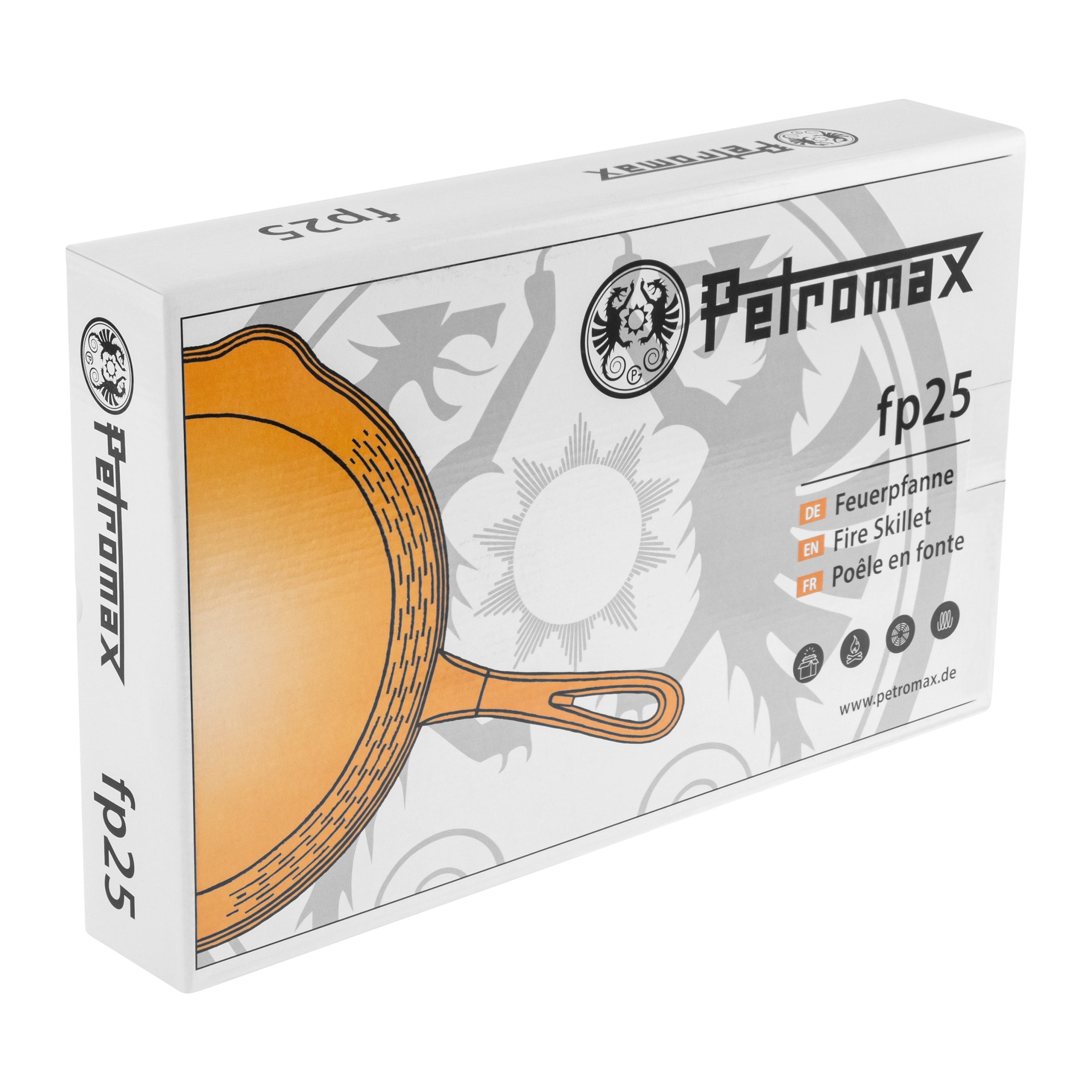Petromax 25 cm Cast Iron Frying Pan - Black