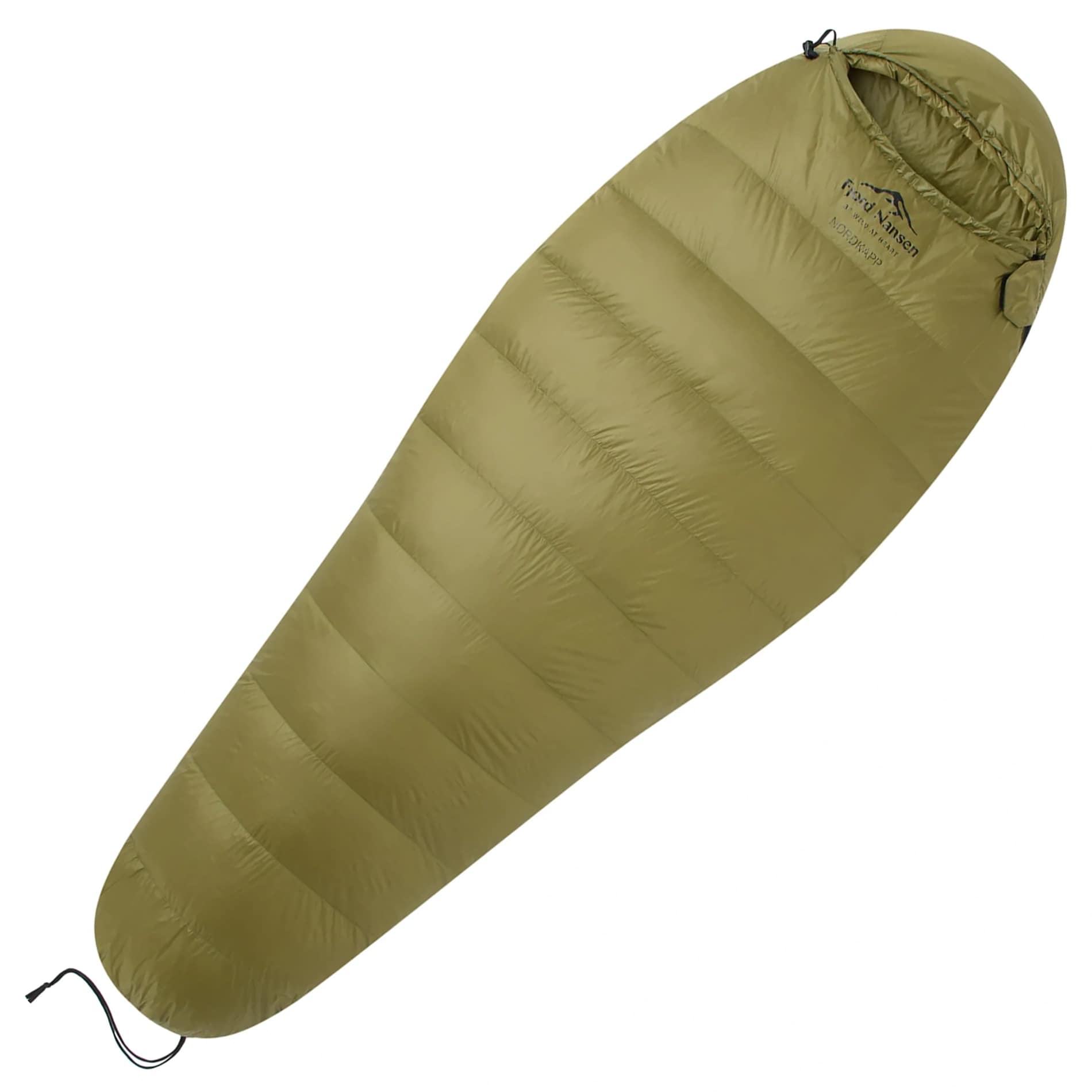 Fjord Nansen NORDKAPP 200 XL 630 g Right Down Sleeping Bag - Olive