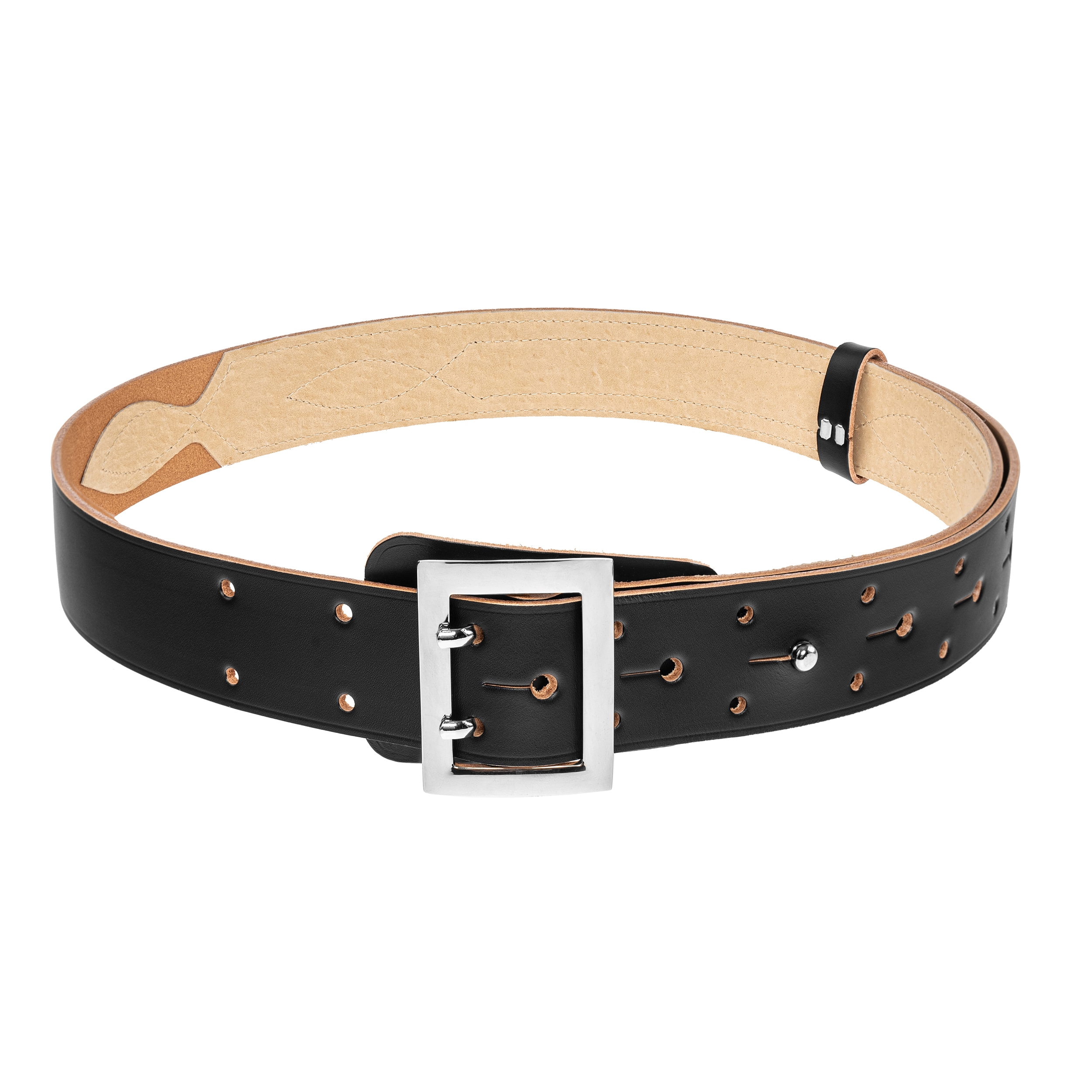 M&M Leder Officer's Leather Belt - Black