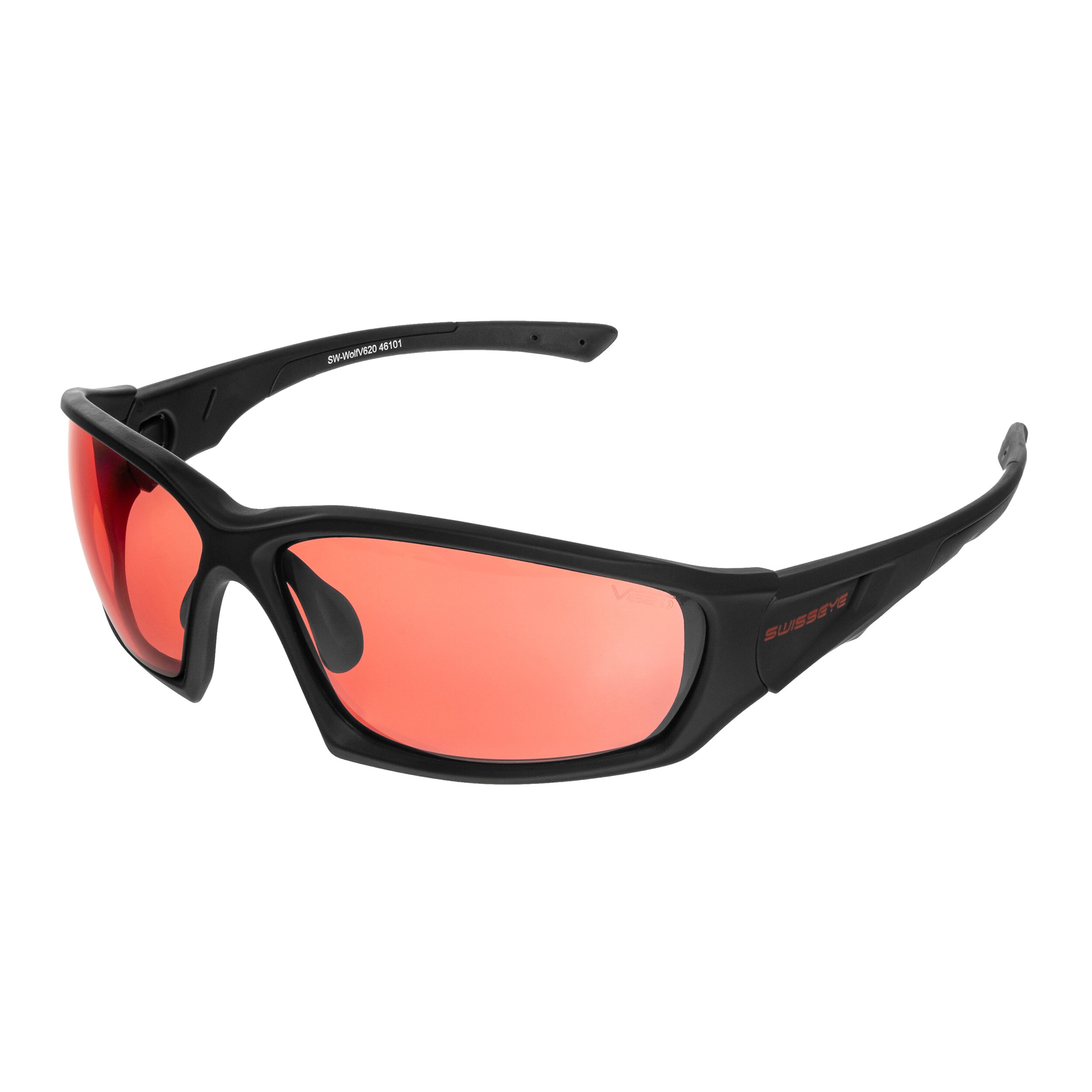 Swiss Eye WolfV620 Tactical Glasses - Smoke/Vermilion/Black