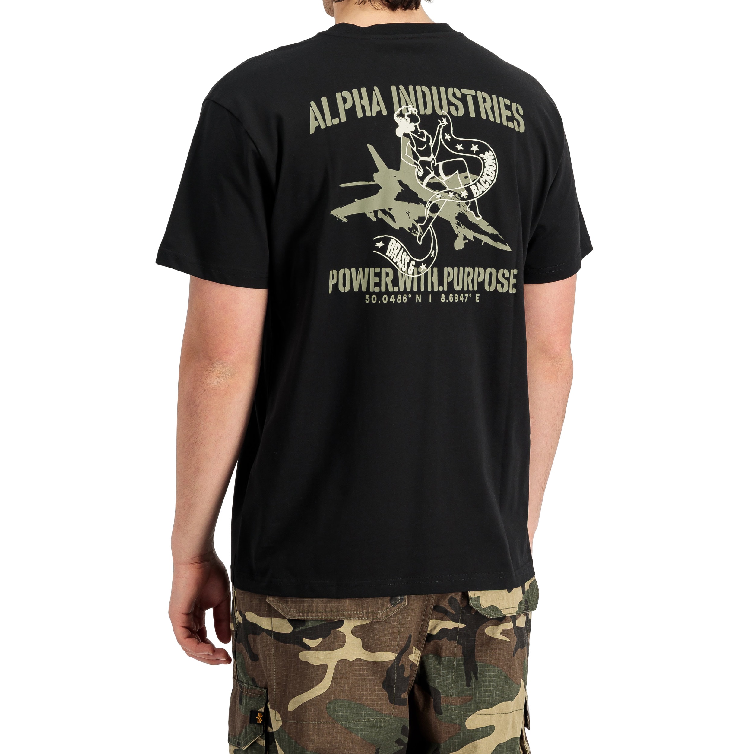 Alpha Industries Noseart Backprint T-shirt - Black