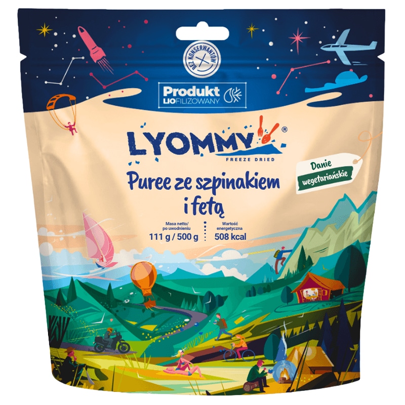 Lyommy Freeze-dried food Puree with spinach and feta 111 g/508 kcal