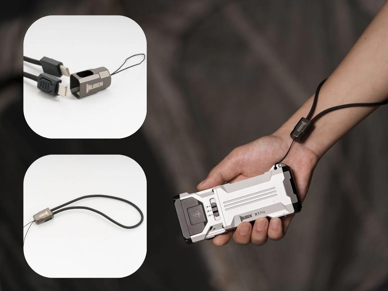 Wuben X5 Charge Lanyard with USB-C cable