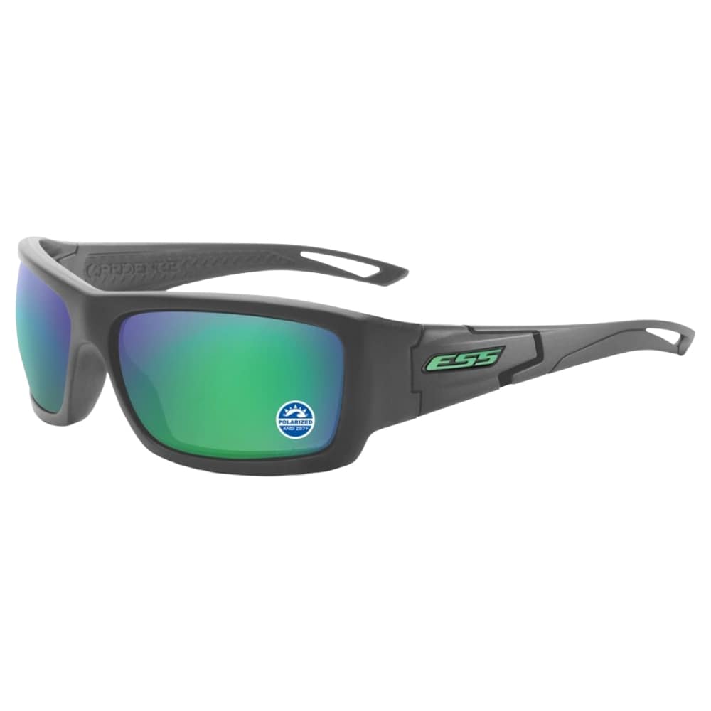 ESS Credence Polarized Tactical Glasses - Matte Carbon/Mirrored Green
