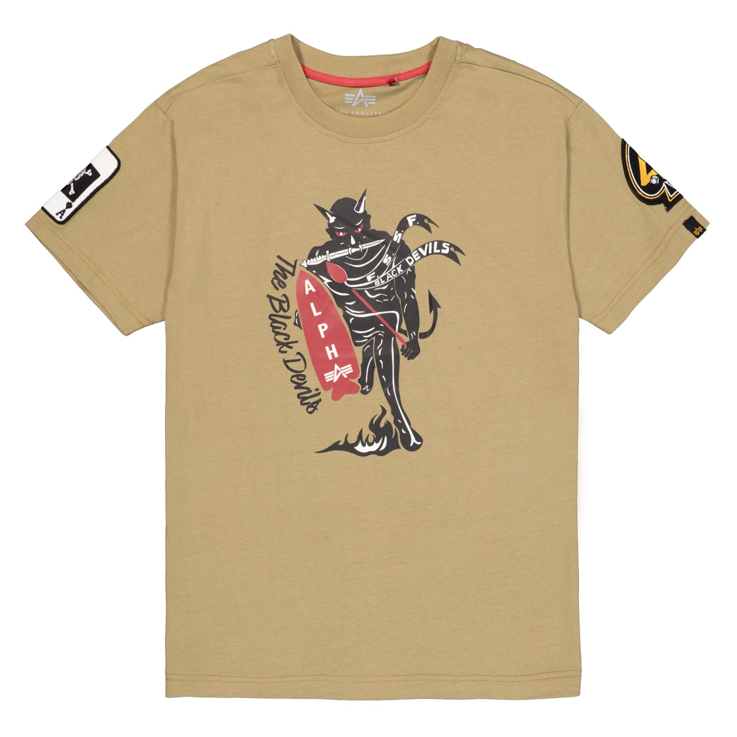 Alpha Industries Black Devils T-Shirt - Light Olive