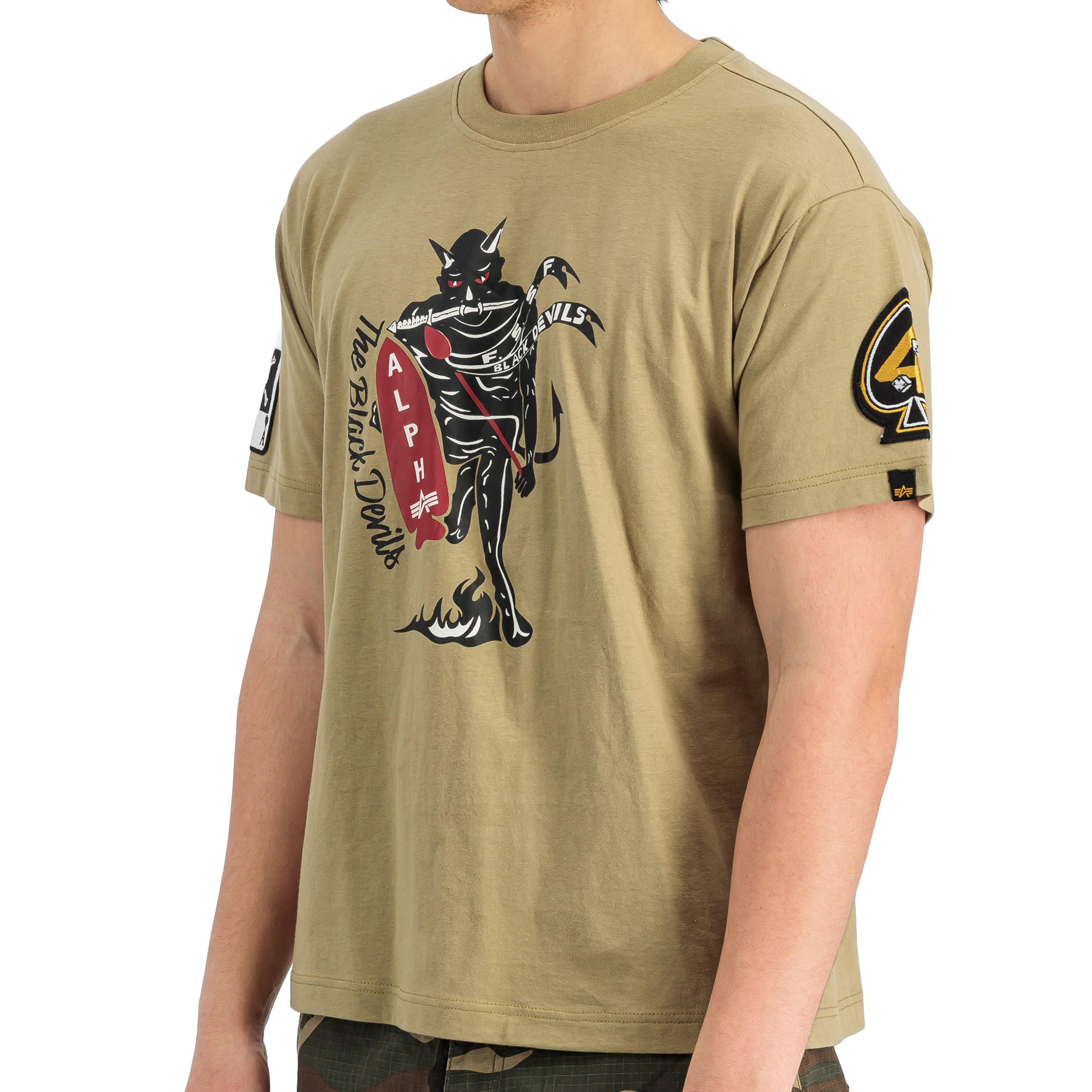 Alpha Industries Black Devils T-Shirt - Light Olive