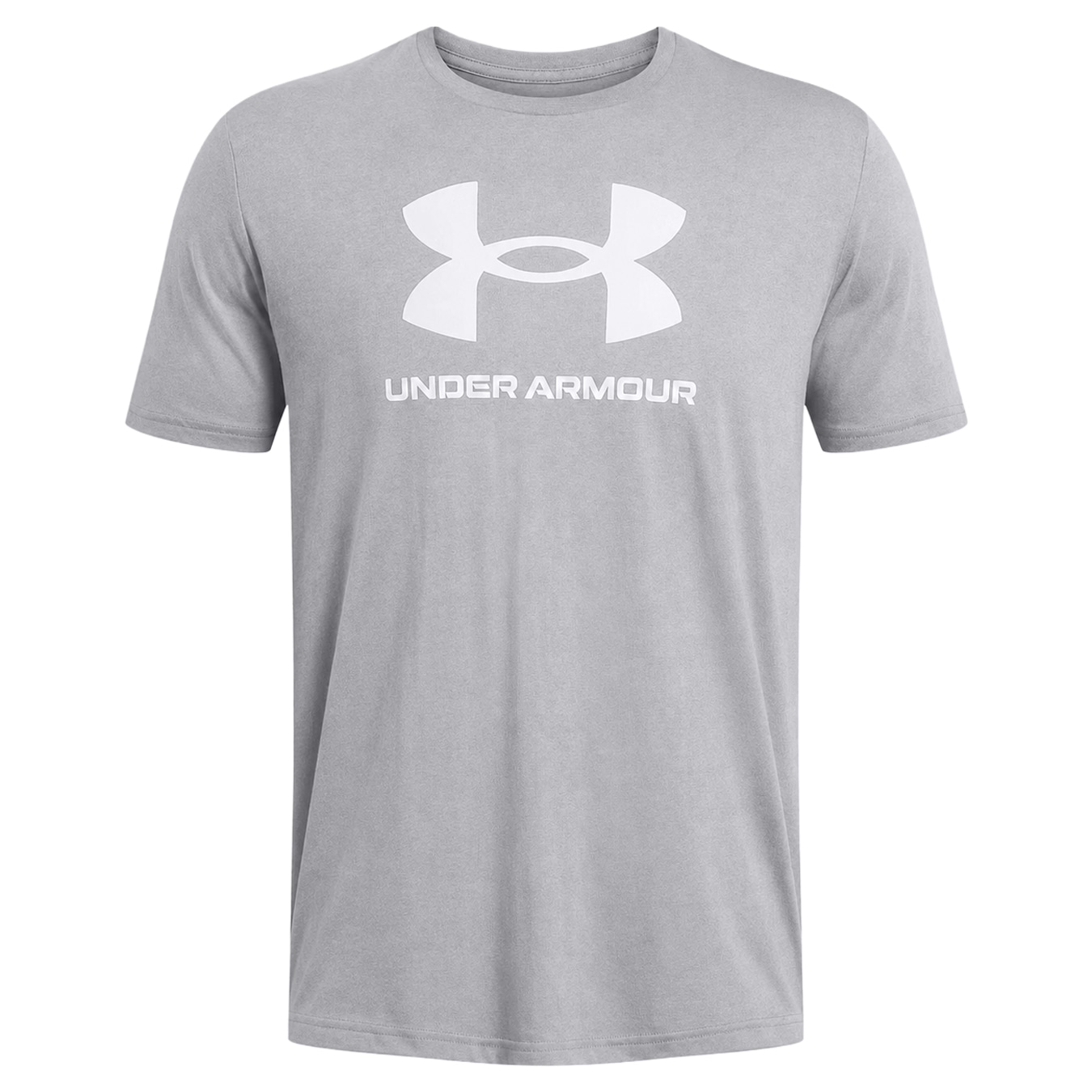 Under Armour Logo T-Shirt - Steel Light Heather/White