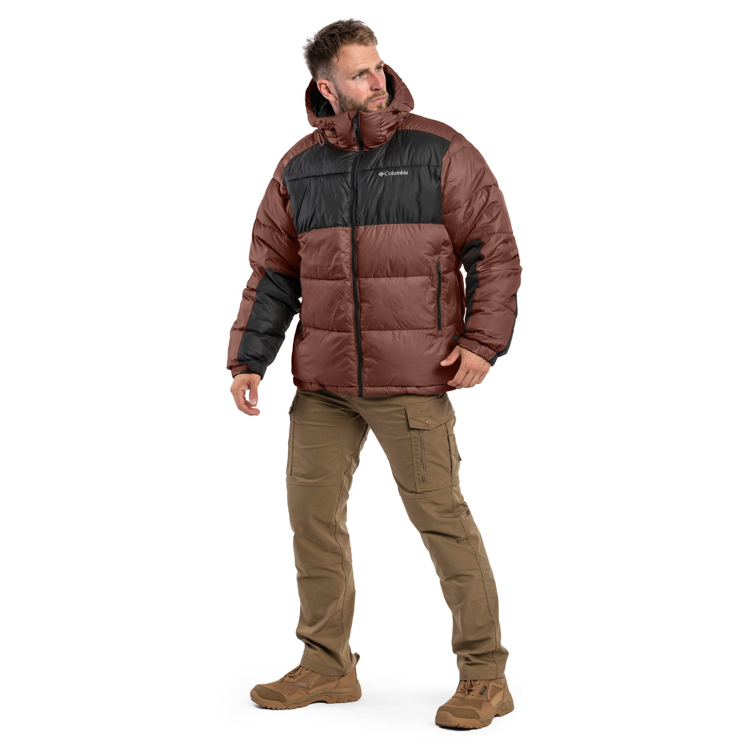 Columbia Pike Lake II Hooded Jacket - Tobacco/Black