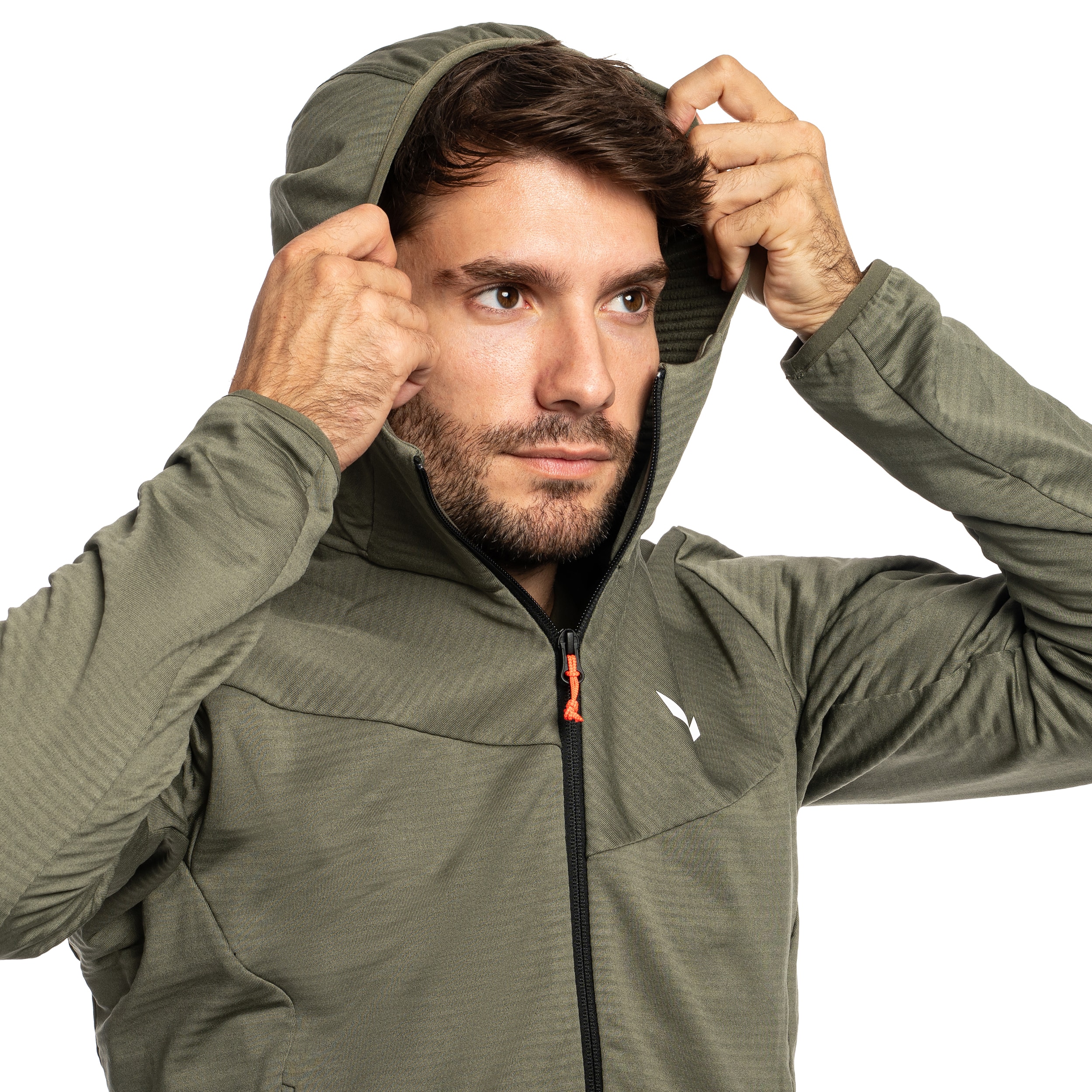 Salewa Puez Altavia Polarlite Hooded Fleece - Faded Green